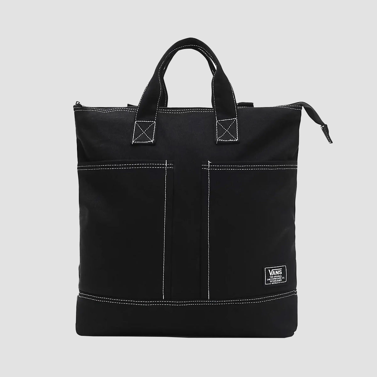 Vans black tote on sale bag