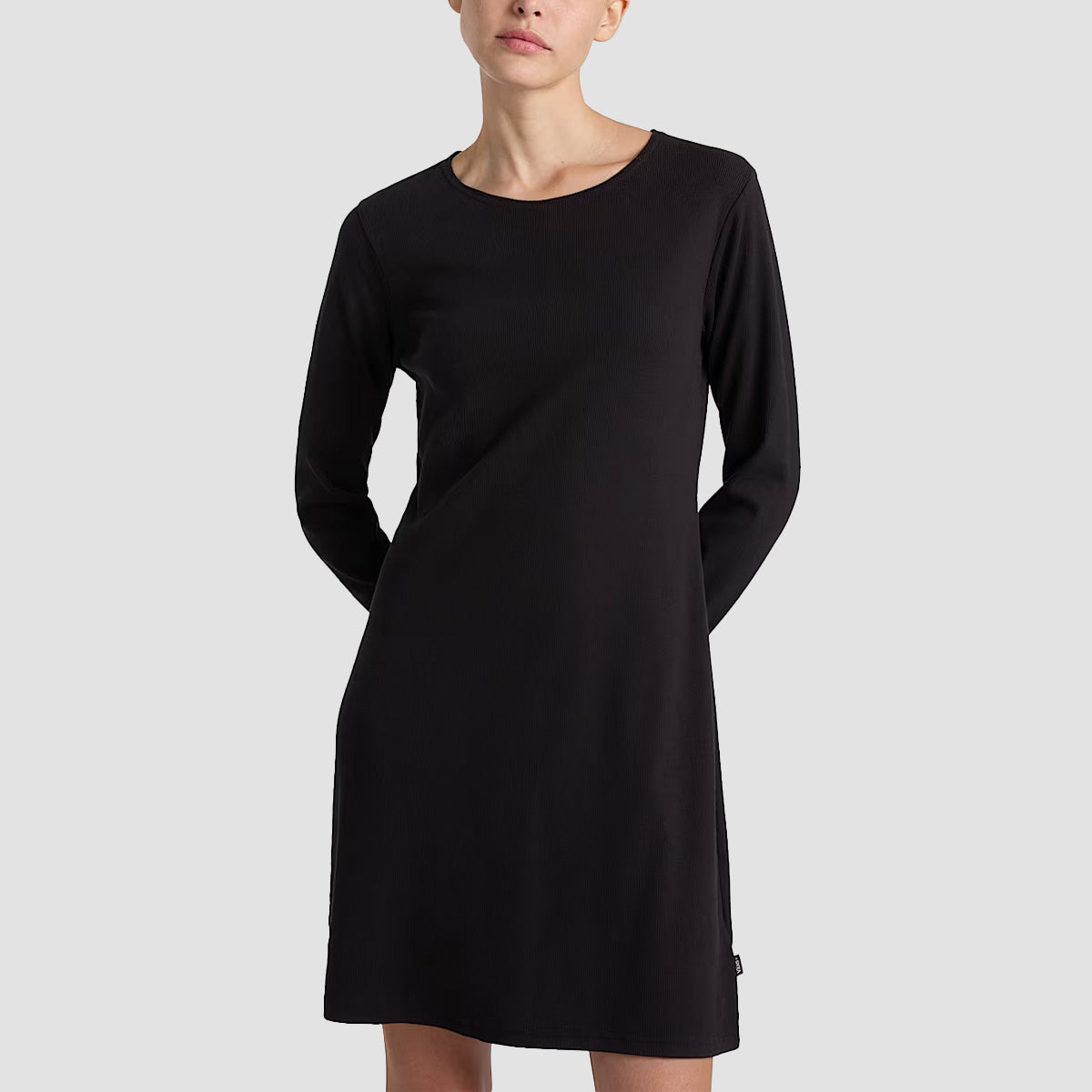 Vans Drew Rib Longsleeve Dress Black - Womens