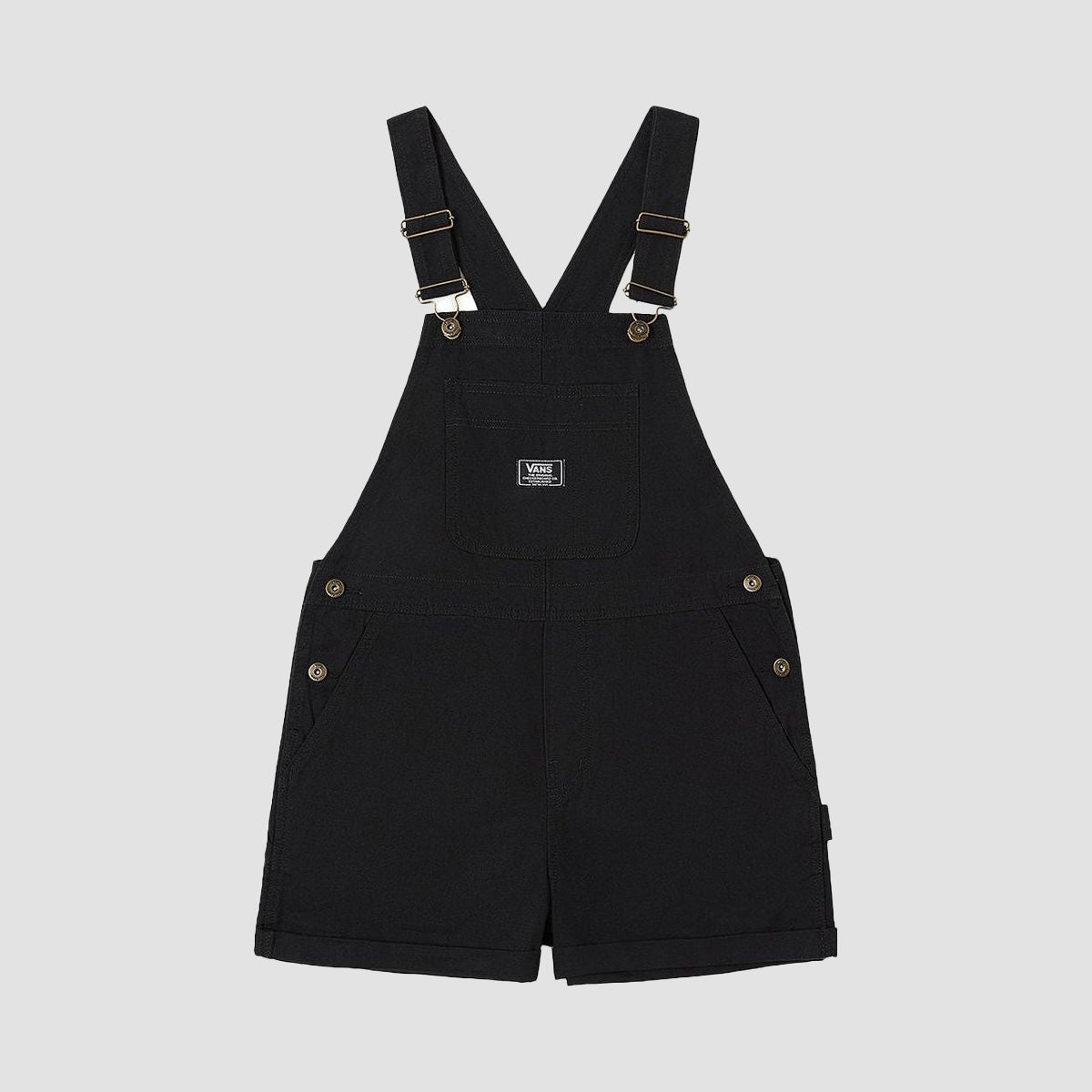 Vans Ground Work Shortall Dungaree Shorts Black - Womens