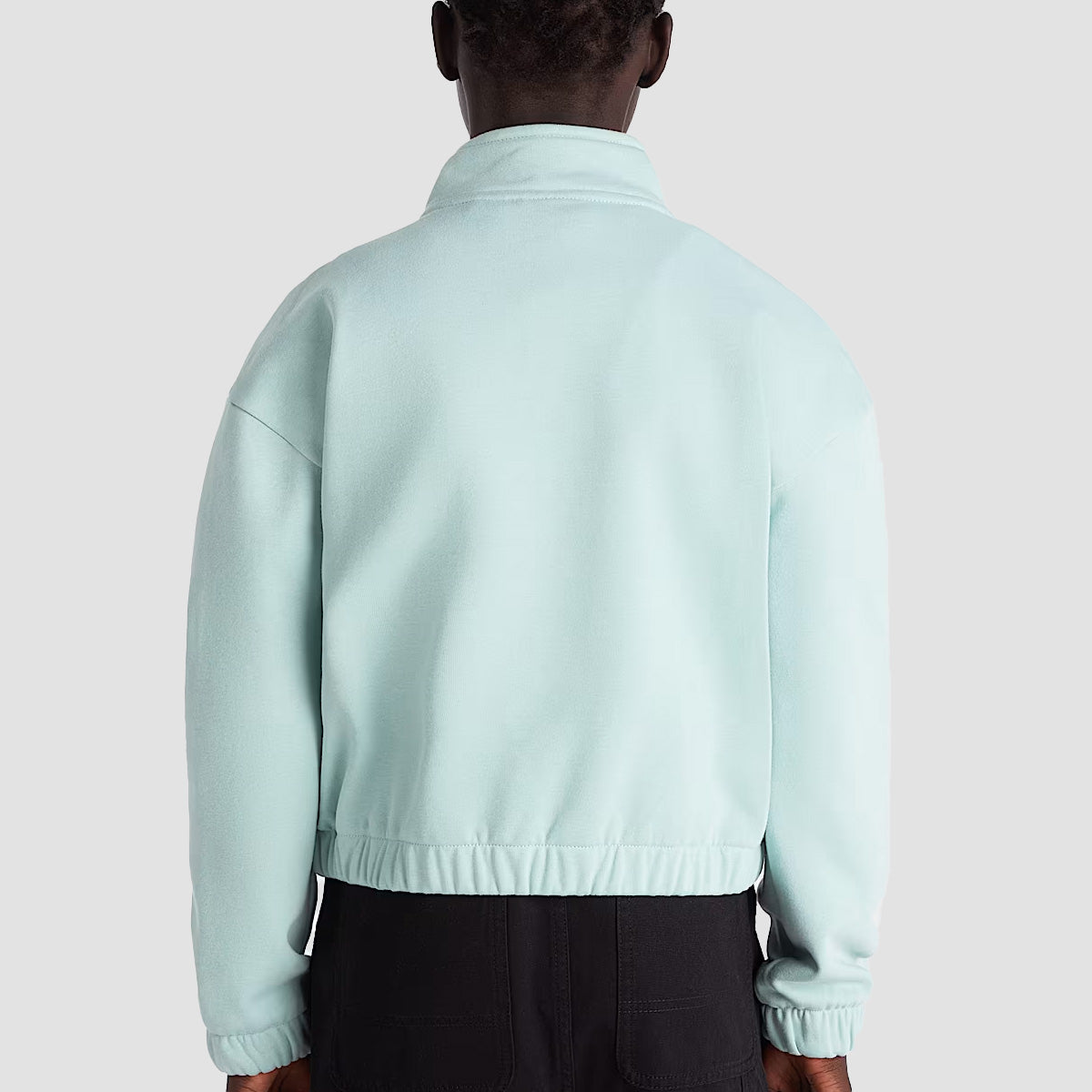 Vans Half Zip Mock Sweatshirt Grey Mist - Girls