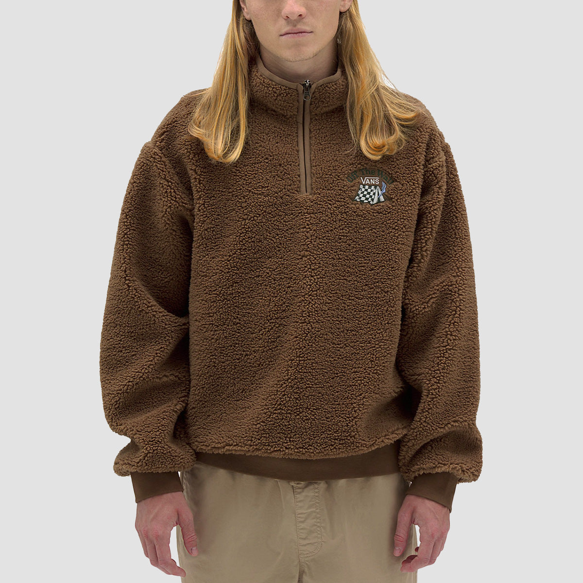 Vans Happy Camper Quarter Zip Sweatshirt Kangaroo