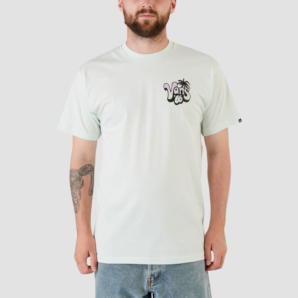 Vans JD 66 Paradise Palm T-Shirt Clearly Aqua