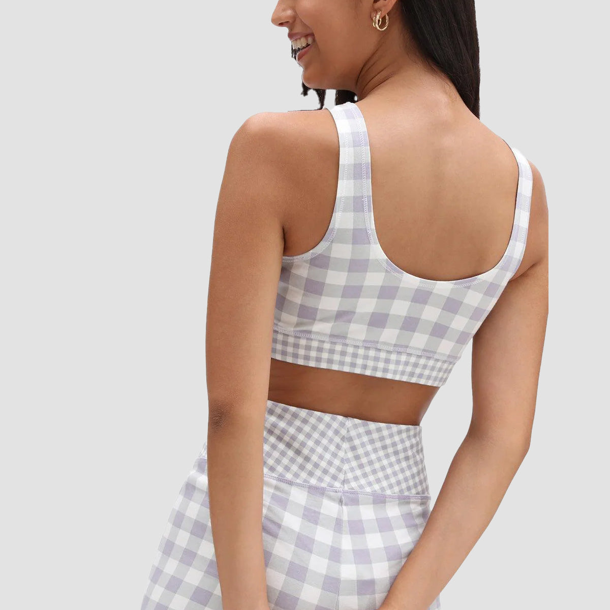 Vans Mixed Up Gingham Bralette Languid Lavender - Womens