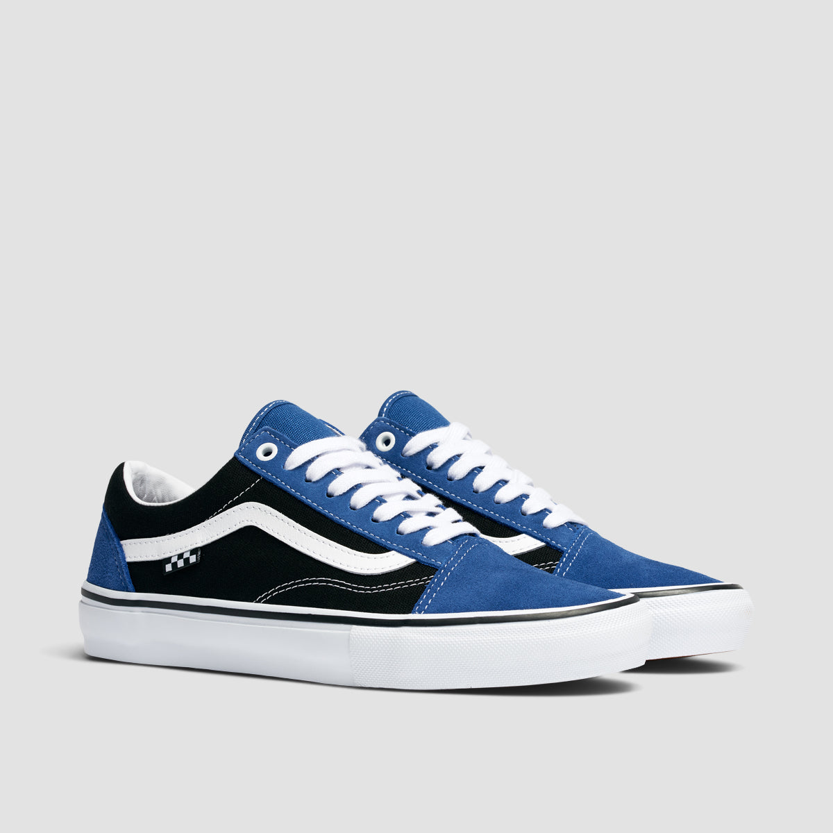 Blue and shop white vans