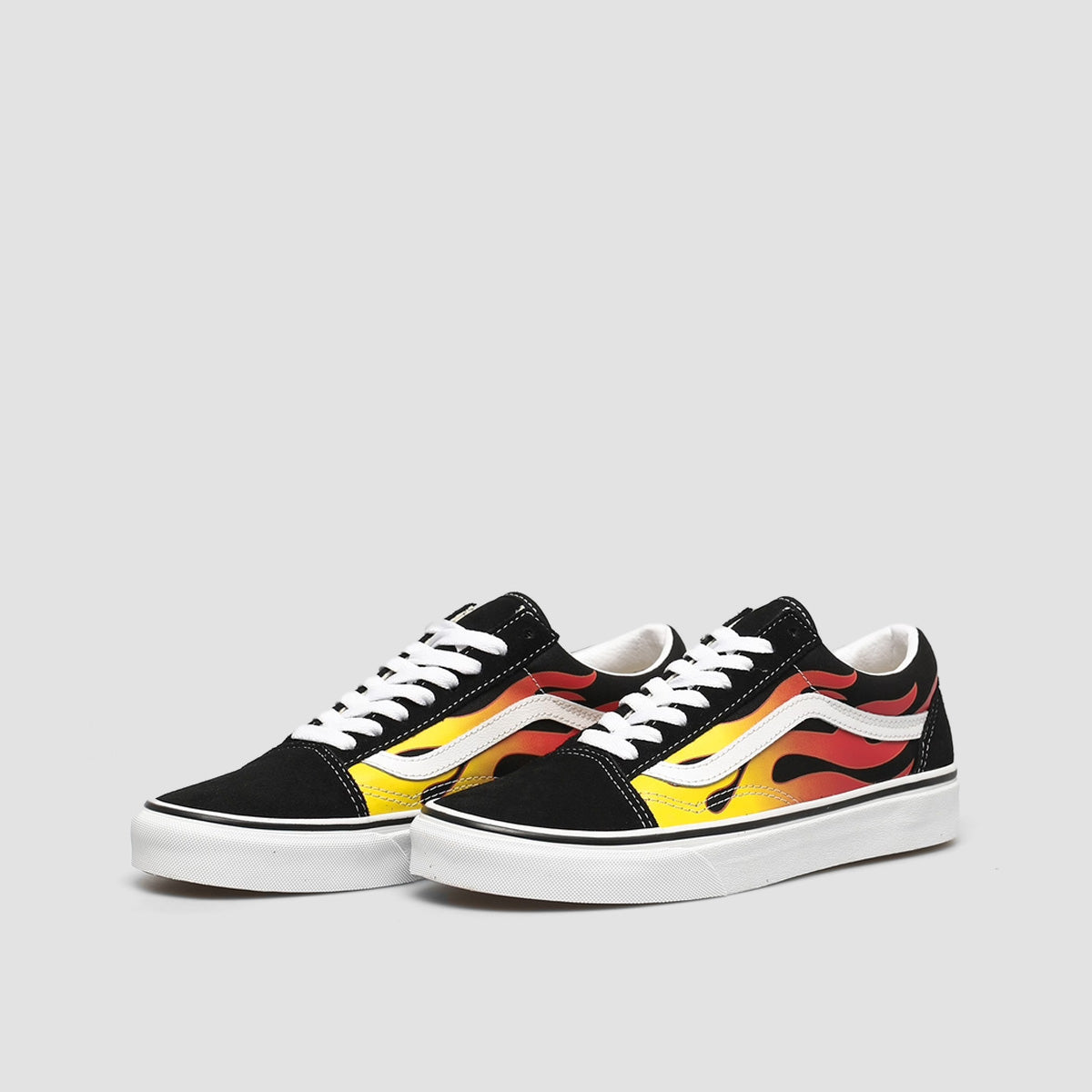 Vans Old Skool Shoes - Flame Black/Black/True White