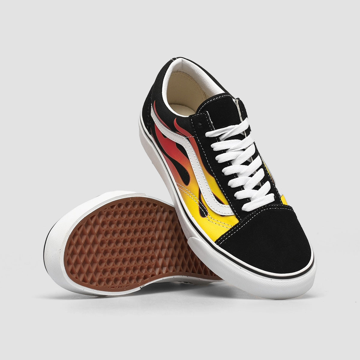 Vans Old Skool Shoes - Flame Black/Black/True White