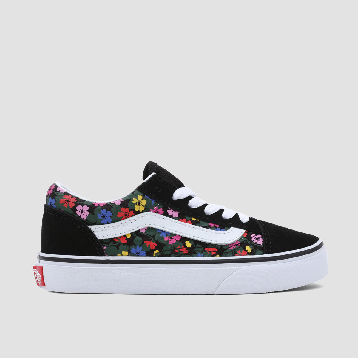 Vans Old Skool Shoes - Floral Black/White - Kids