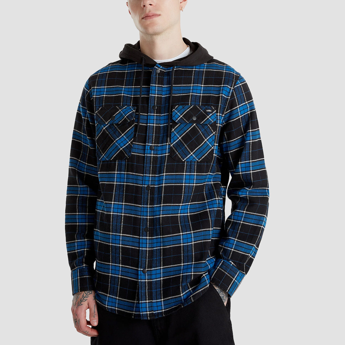 Vans Parkway II Hooded Longsleeve Shirt Black/True Blue