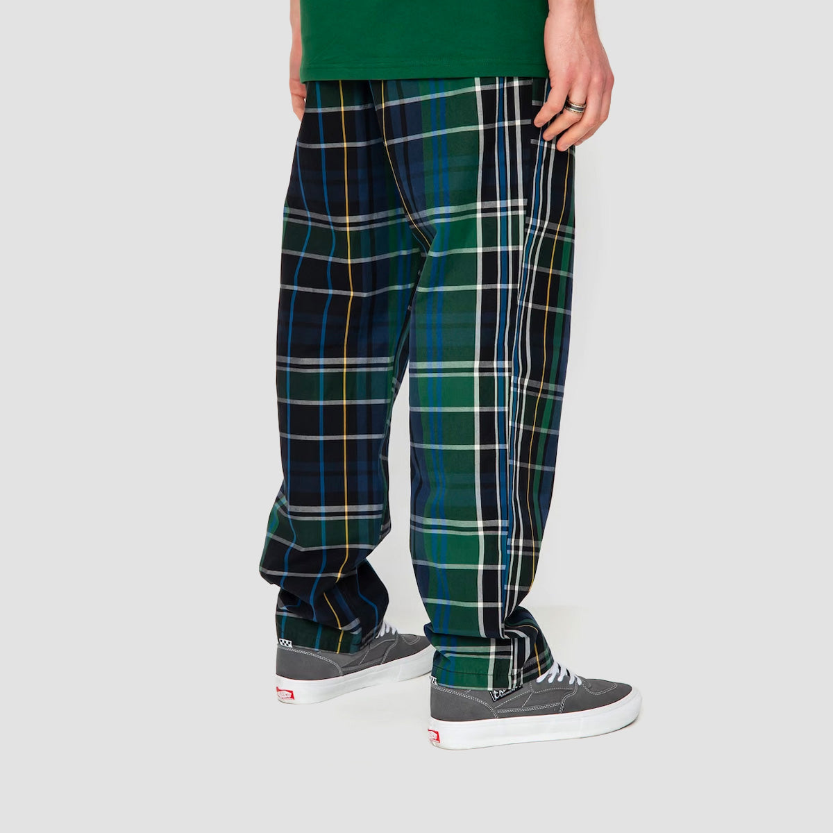 Vans Range Loose Tapered Plaid Pants Black/Eden