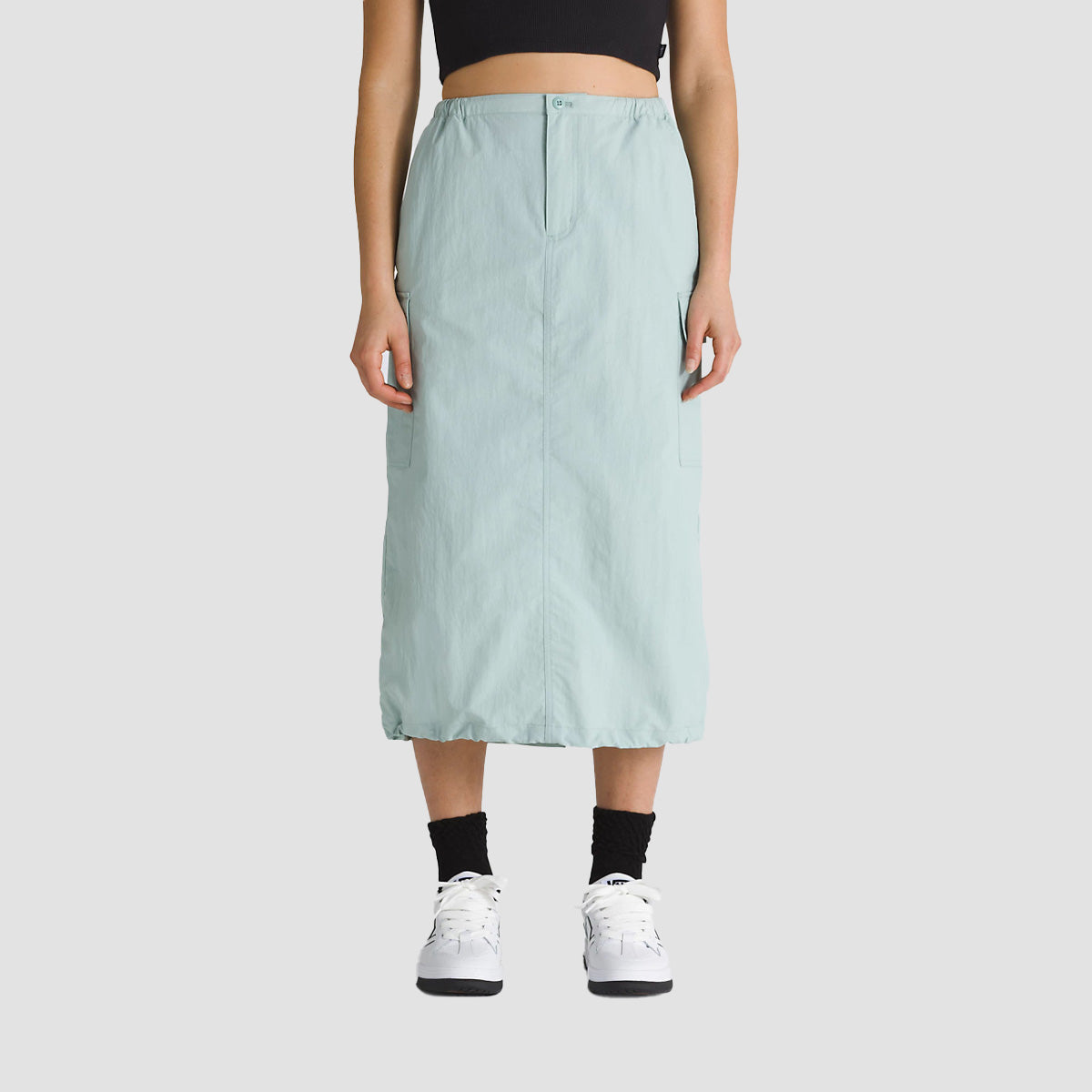 Vans Riley Parachute Cargo Skirt Gray Mist - Womens