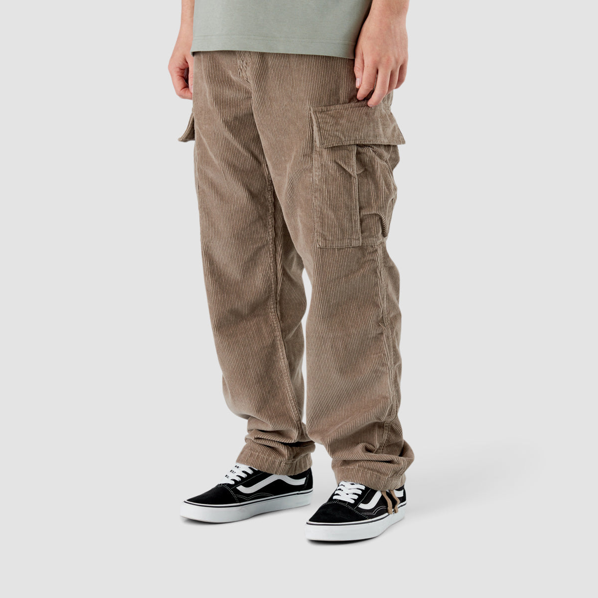 Vans Service Cargo Corduroy Loose Tapered Pants Desert Taupe