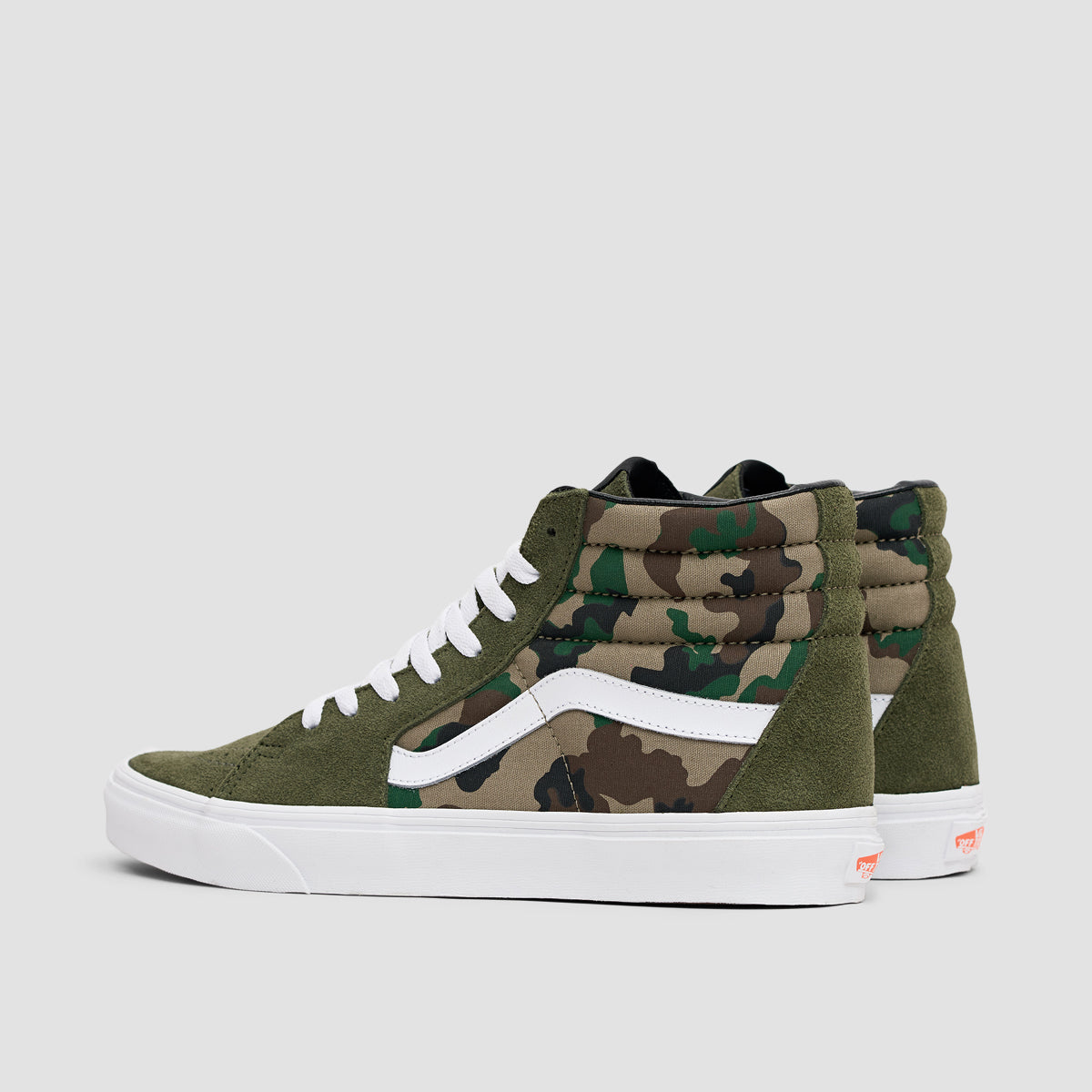 Vans authentic mono on sale olive camo skate shoes