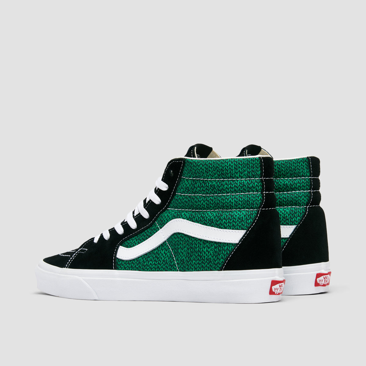 Vans SK8 Hi High Top Shoes Sweater Weather Black Green