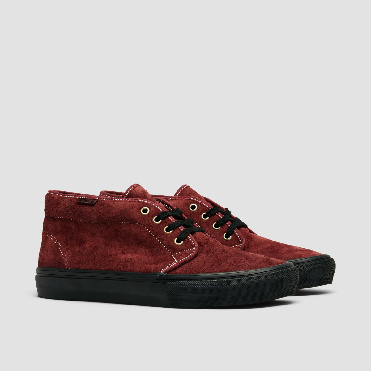 Vans Skate Chukka Mid Top Shoes - Dark Red/Black