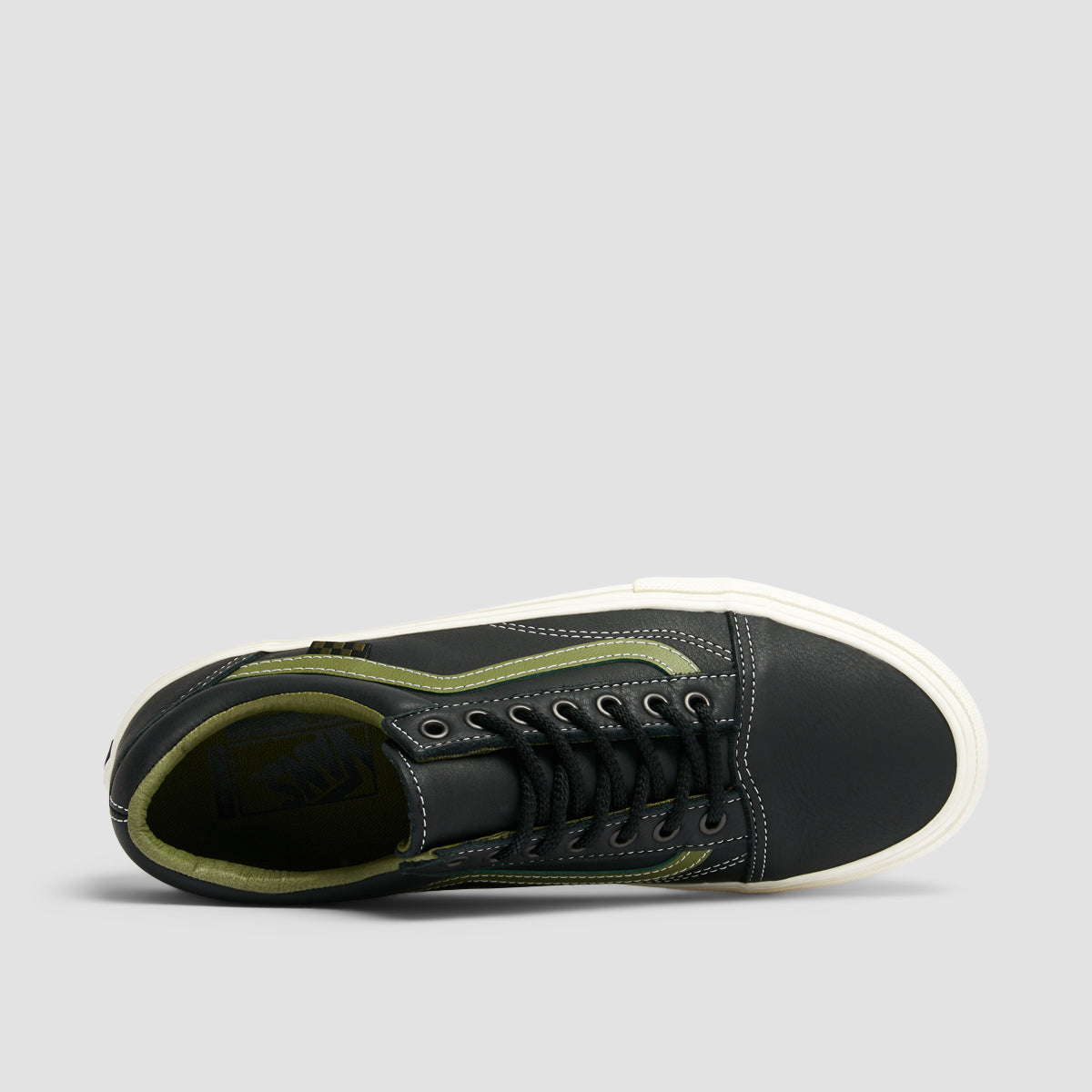 Vans Skate Old Skool Shoes - Butter Leather Black/Green