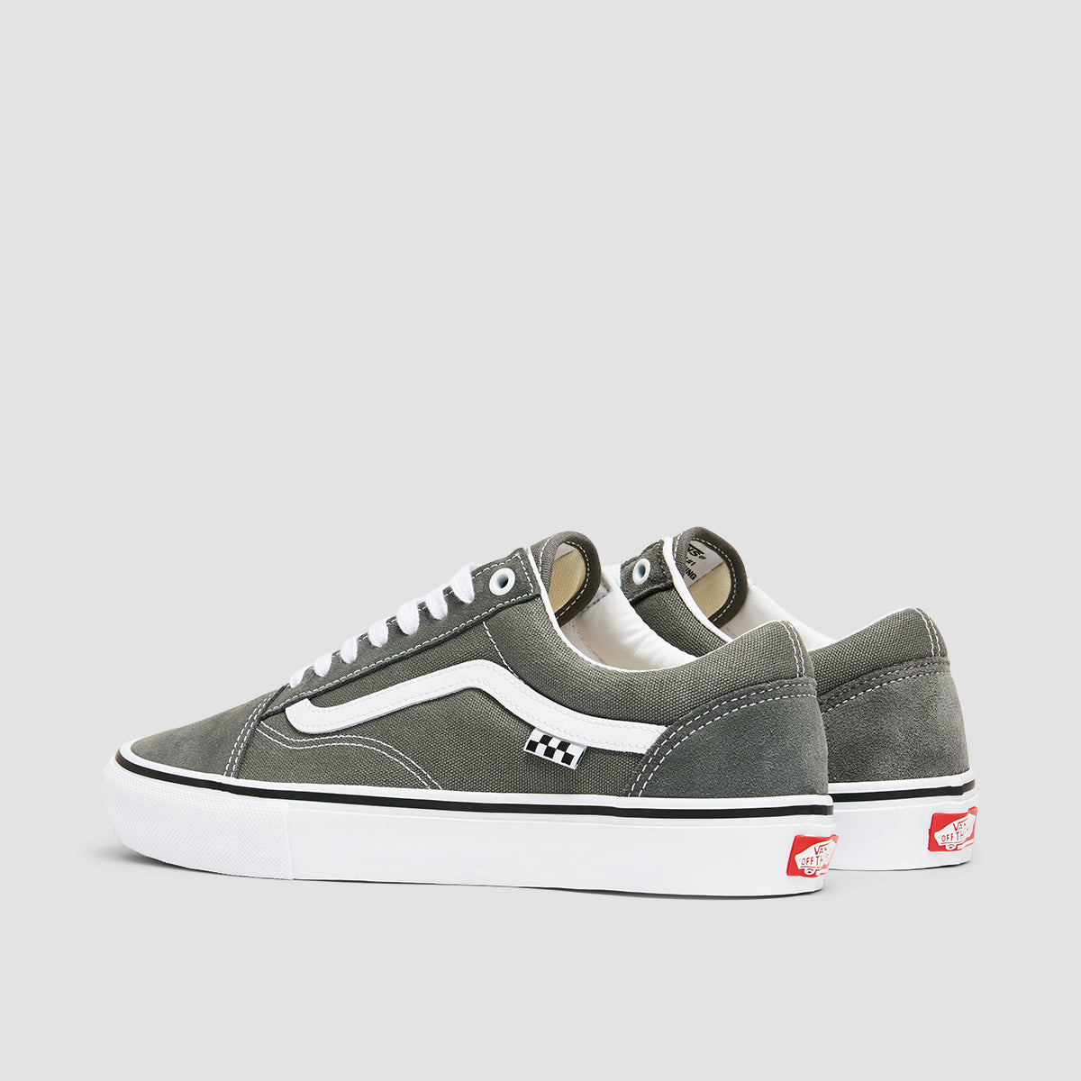 Vans Skate Old Skool Shoes - Pewter/White