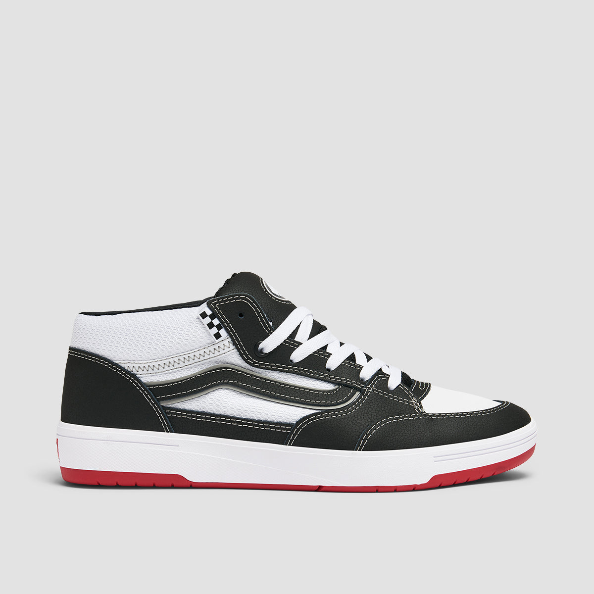 Vans Skate Zahba Mid Top Shoes Black/White/Red