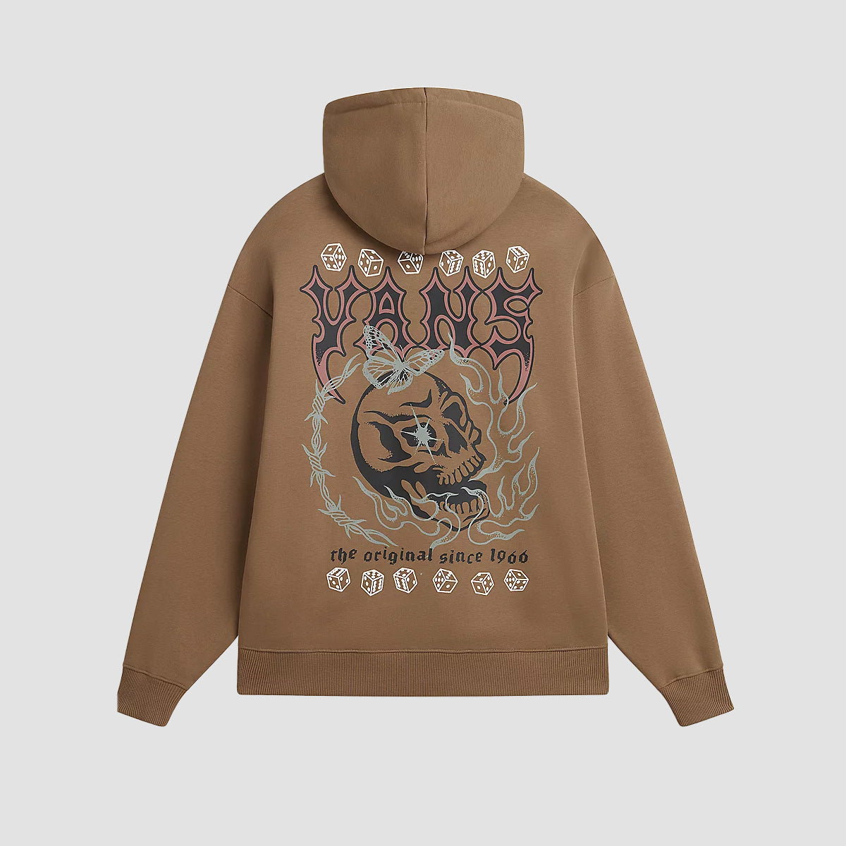 Vans Skull Oversized Pullover Hoodie Otter - Womens