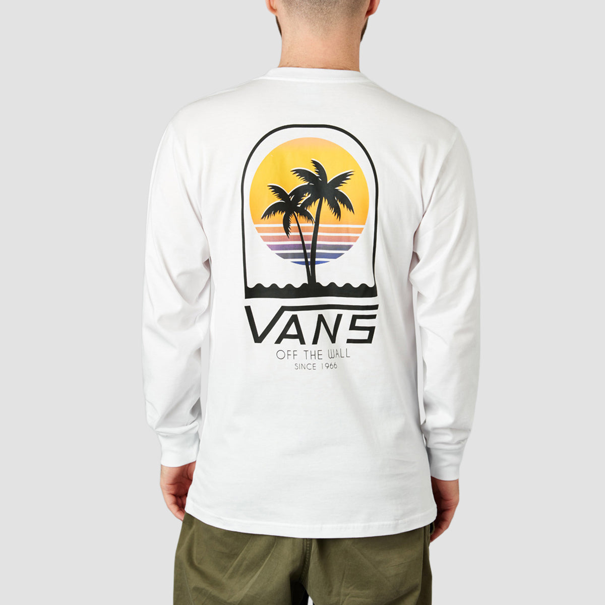 Vans Sunset Palm Longsleeve T-Shirt White