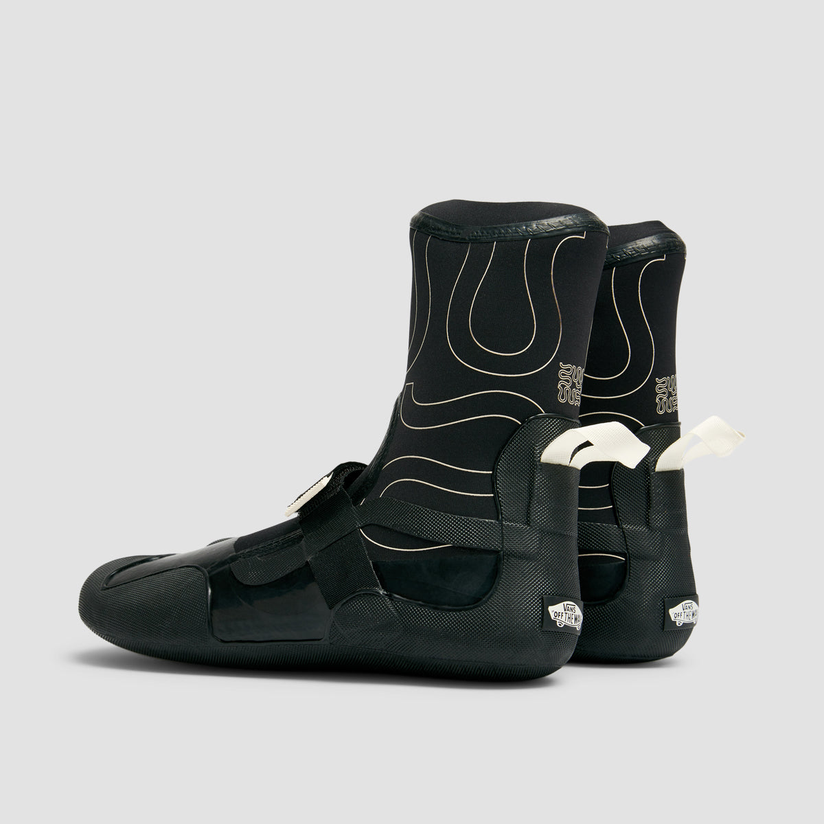 Vans Surf Boots Hi V 3mm Wasted Talent Blanc De Blanc/Black 6uk Wasted Talent Blanc De Blanc/Black