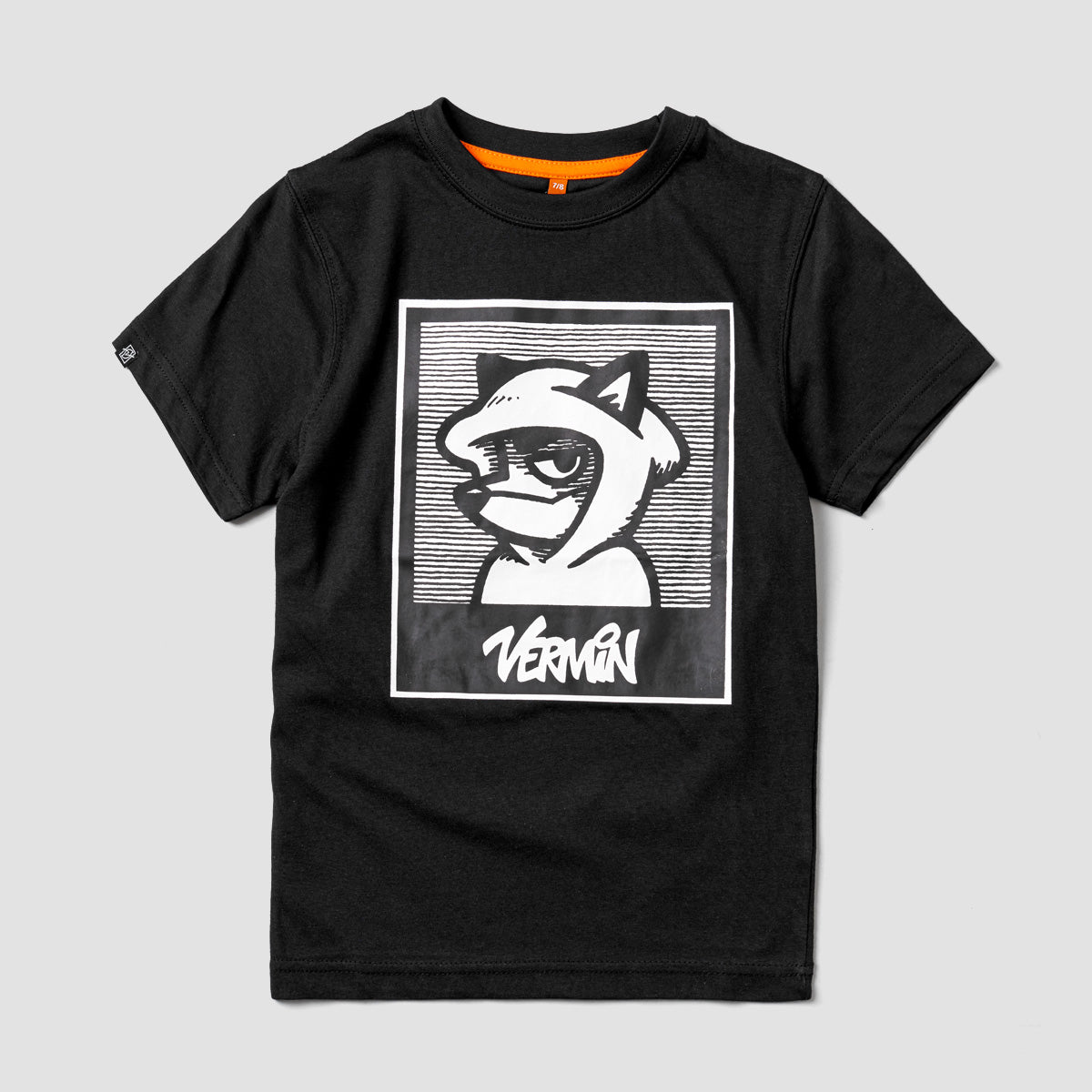 Vermin Fox Box Organic T-Shirt Black - Kids Unisex