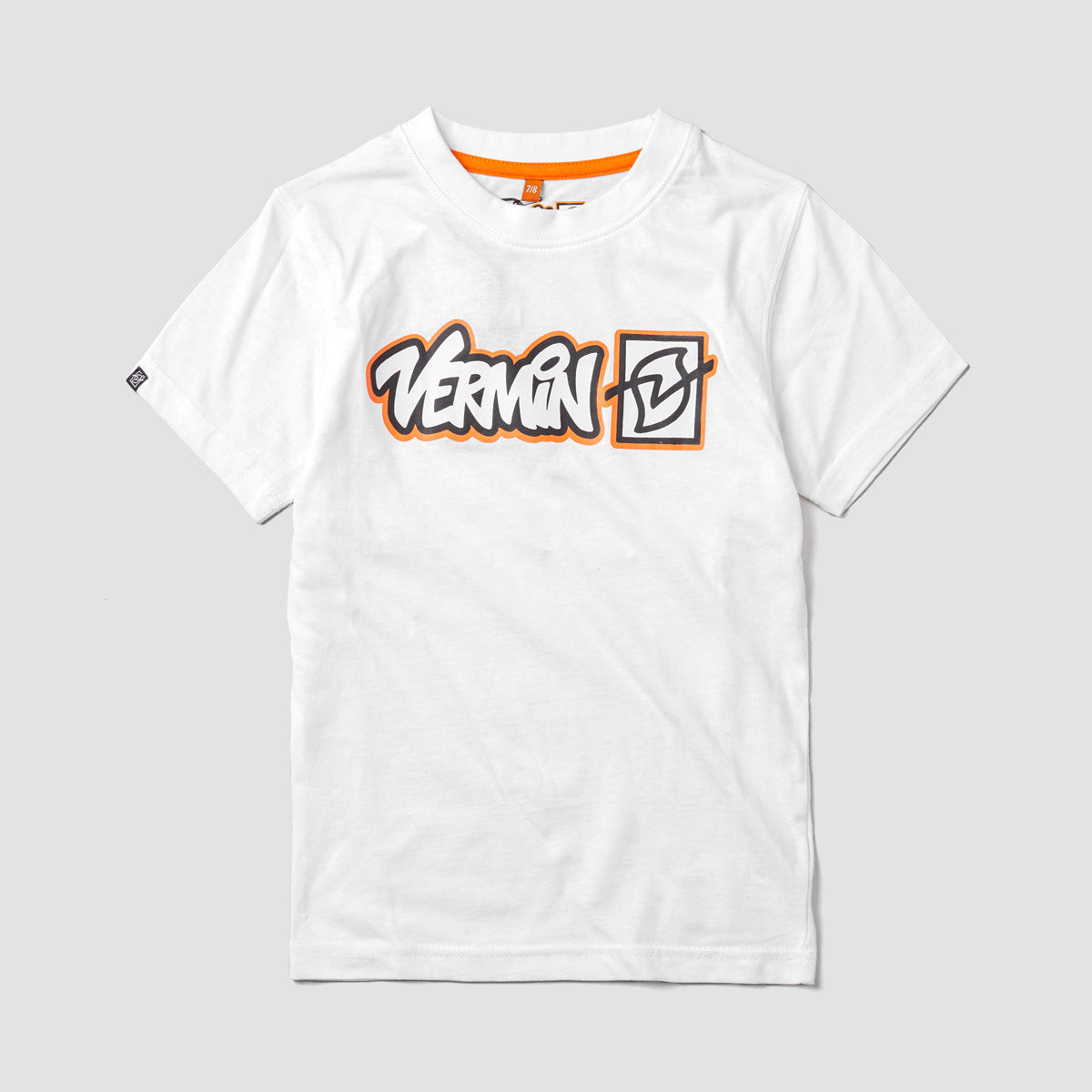 Vermin Logo Organic T-Shirt White - Kids Unisex