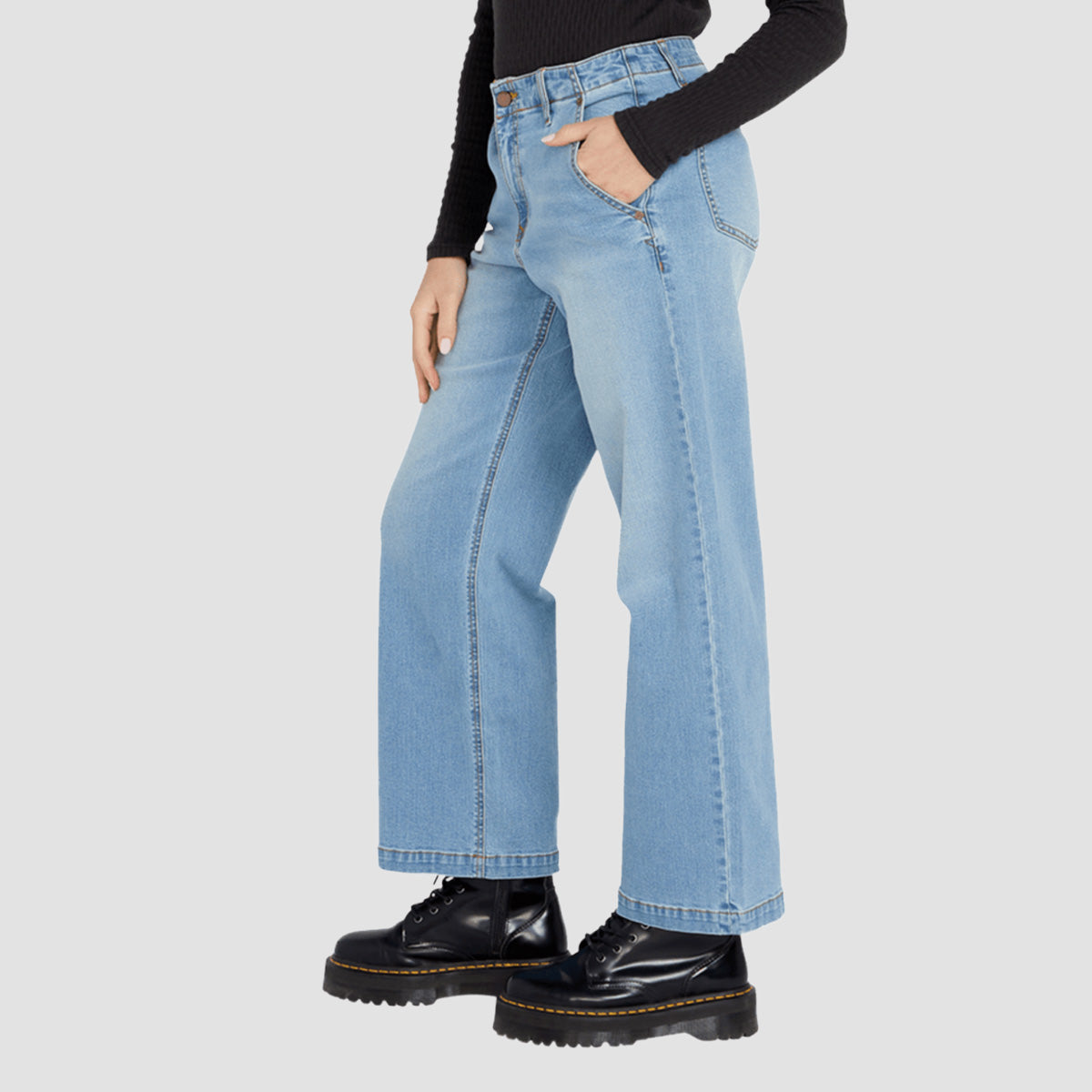 Volcom 1991 Stoned Low Rise Jeans Blue Drift - Womens