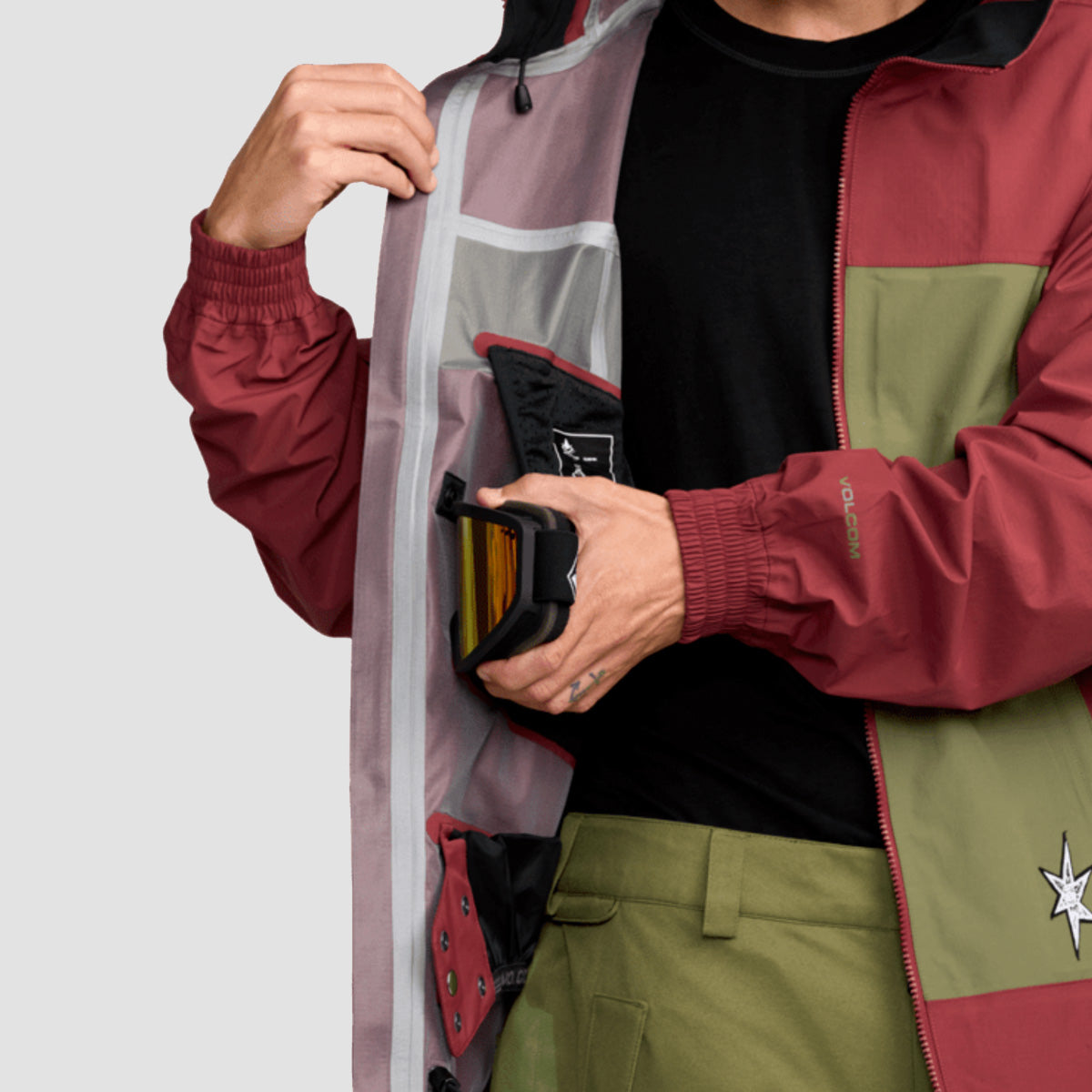 Volcom Arthur 3L 15K Snow Jacket Burnt Red