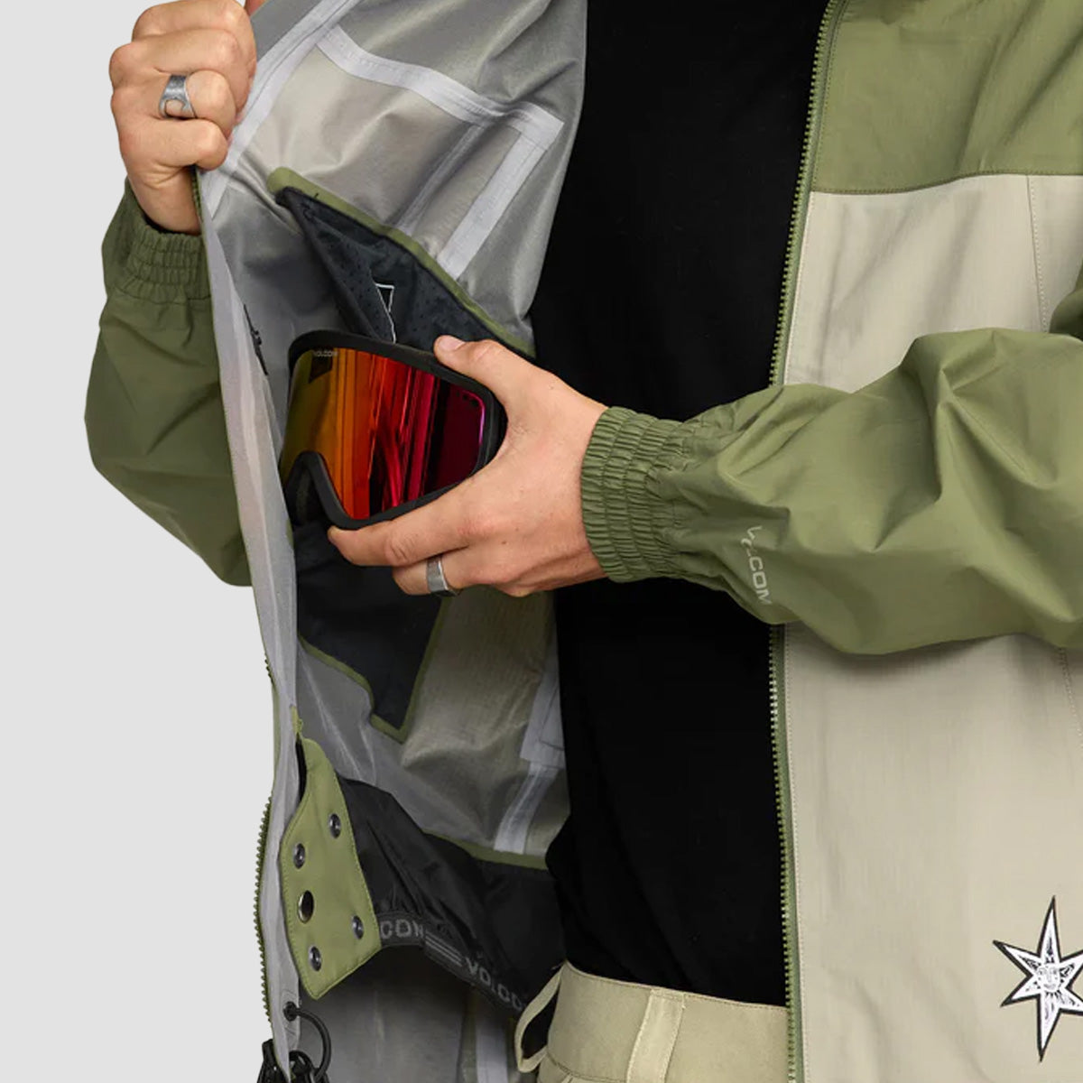 Volcom Arthur 3L 15K Snow Jacket Dark Olive