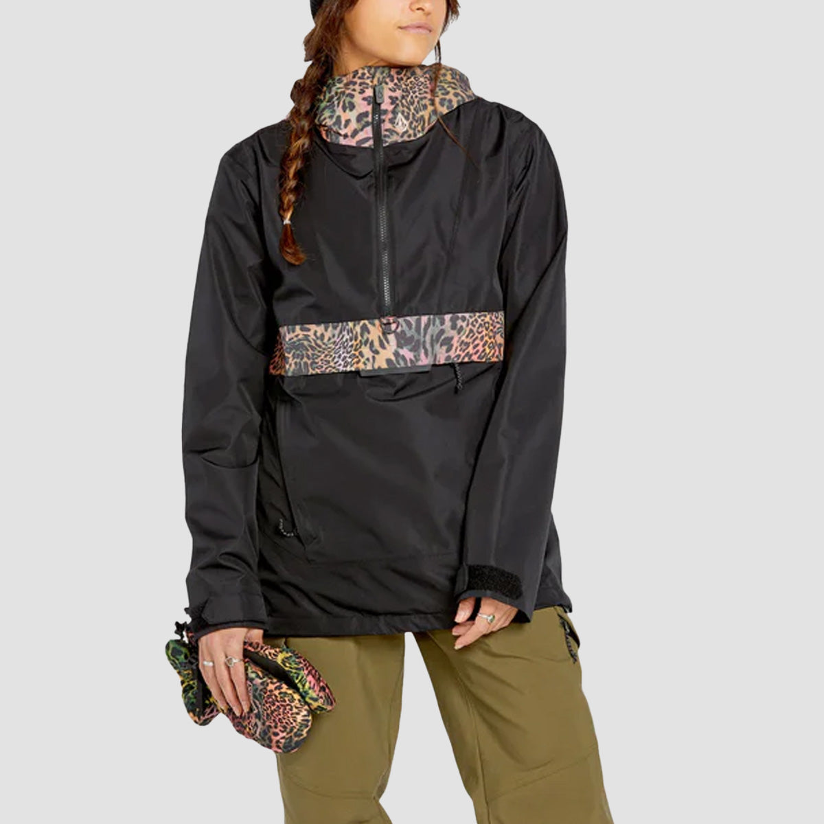 Volcom Ashfield Pullover 10K Snow Jacket Black - Womens