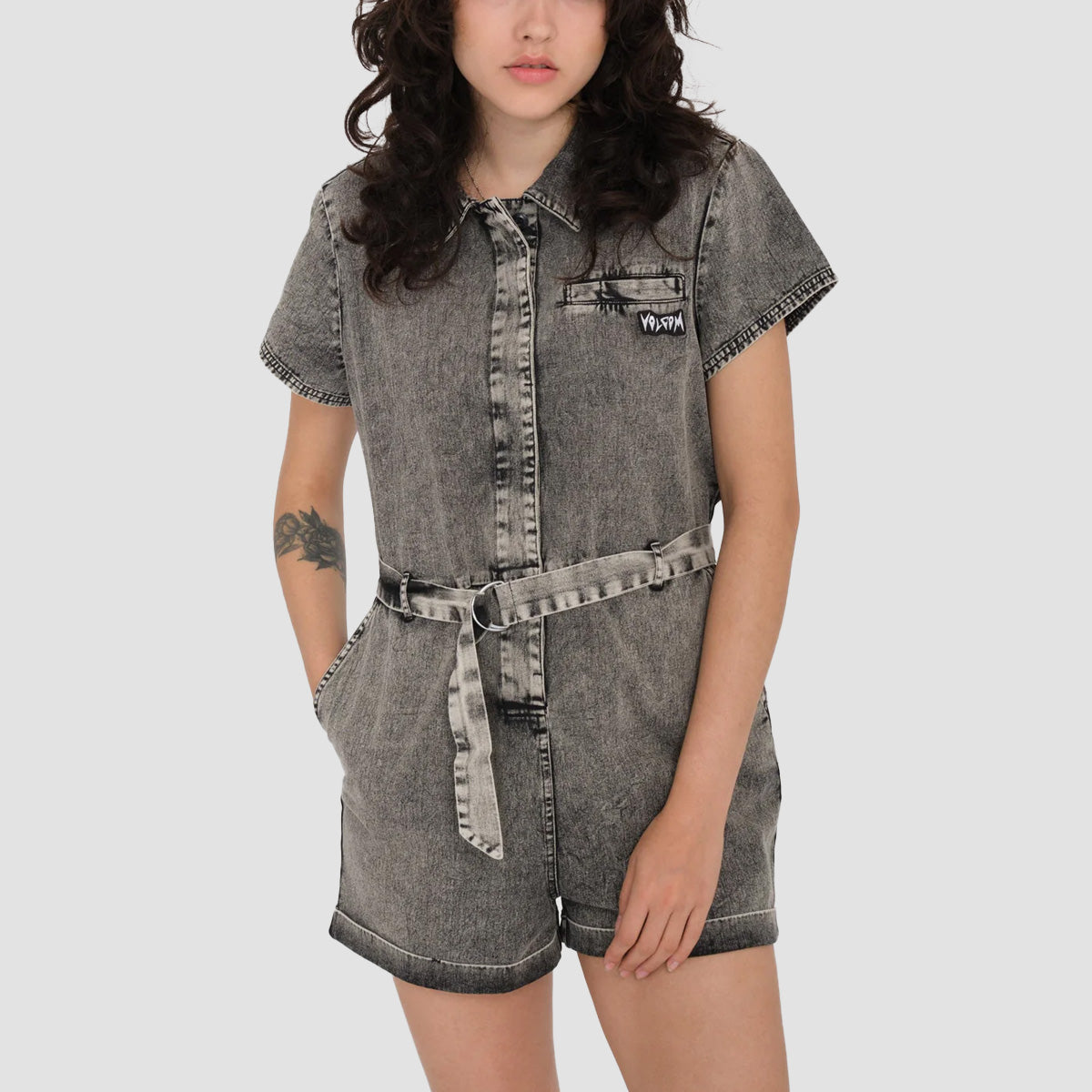 Volcom Asphalt Romper Black - Womens