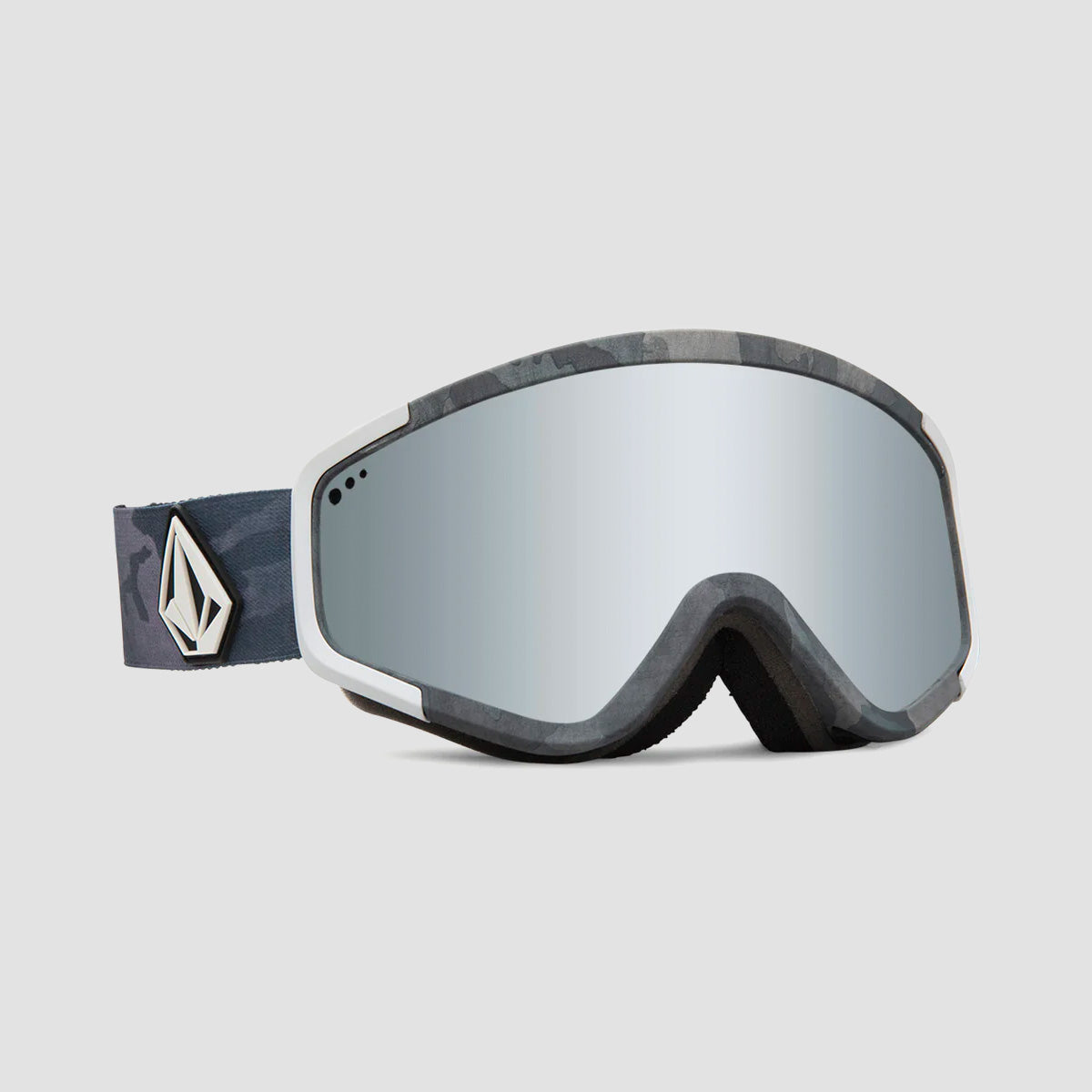 Volcom Attunga Snow Goggles Cloudwash Camo/Silver Chrome + Bonus Lens Yellow