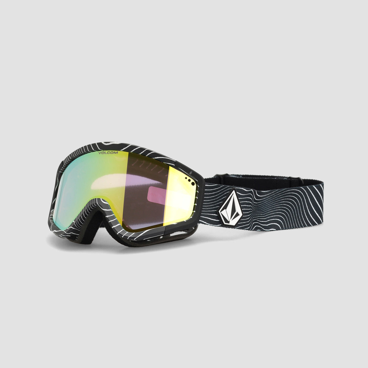 Volcom Attunga Snow Goggles Op Art/Gold Chrome + Bonus Lens Rose