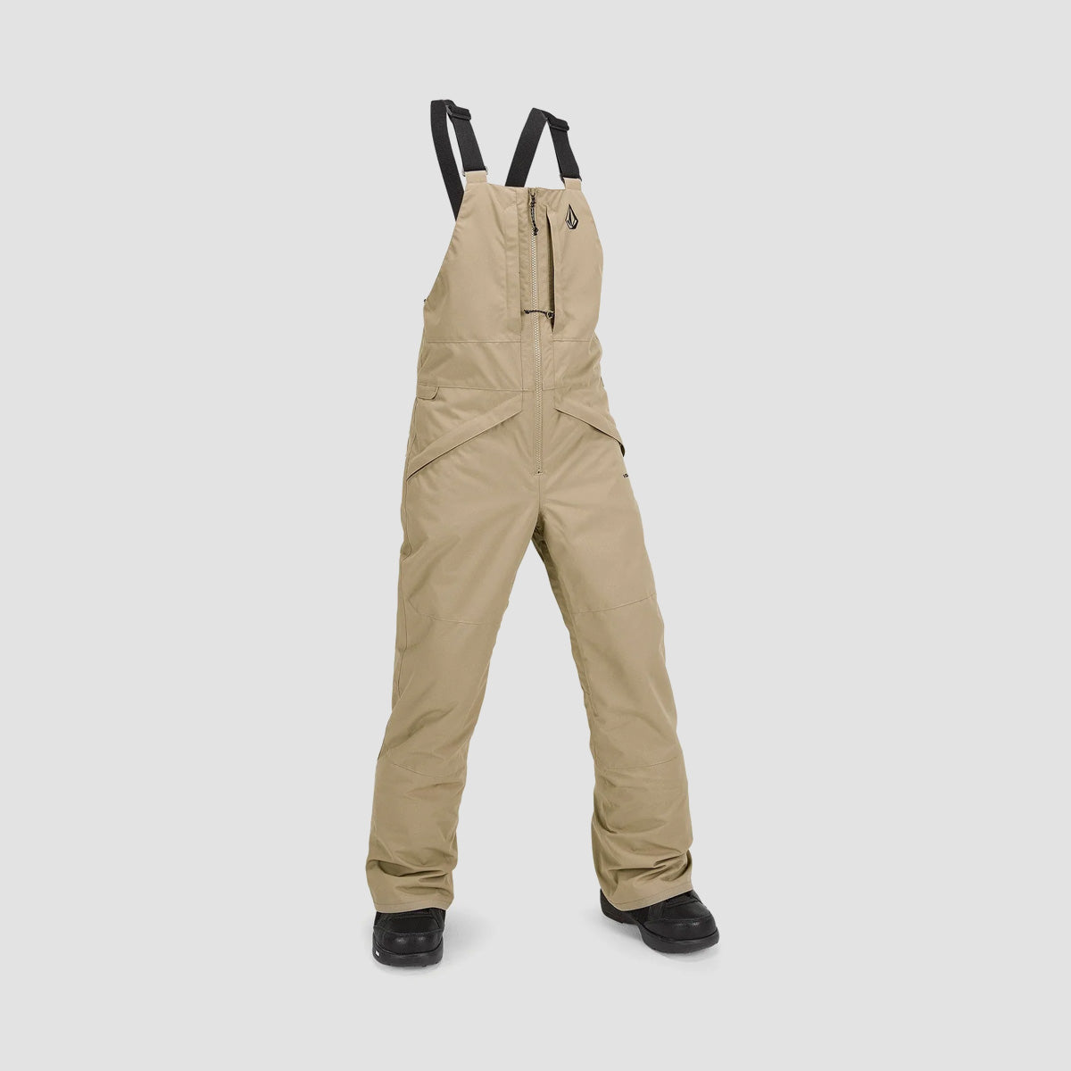 Volcom Barkley Ins Bib Overall Snow Pants Dark Khaki - Kids