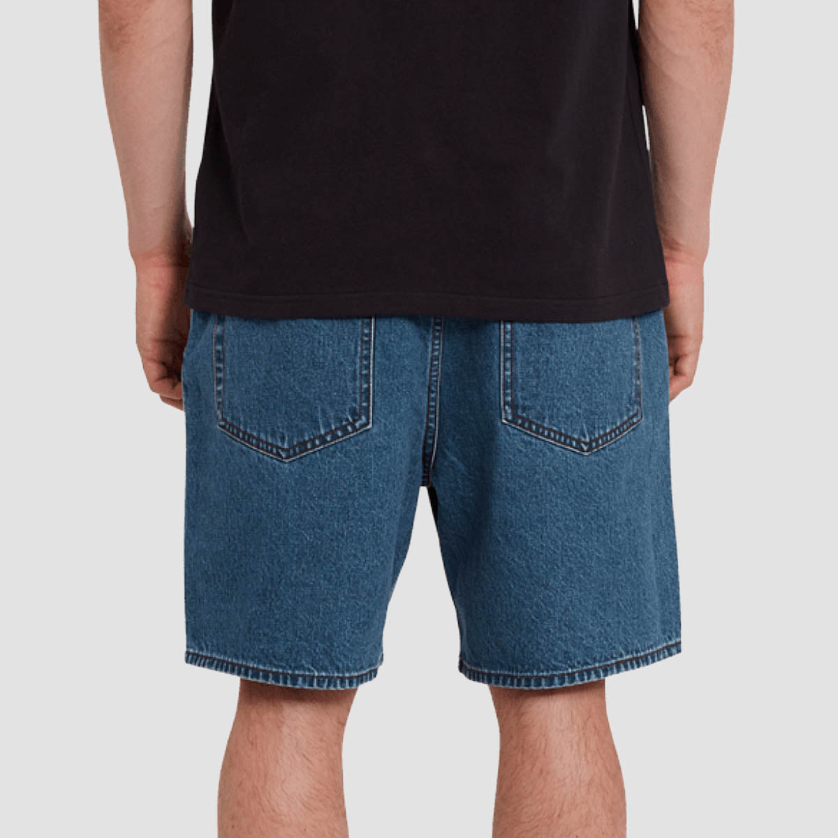 Volcom Billow Denim Shorts Indigo Ridge Wash