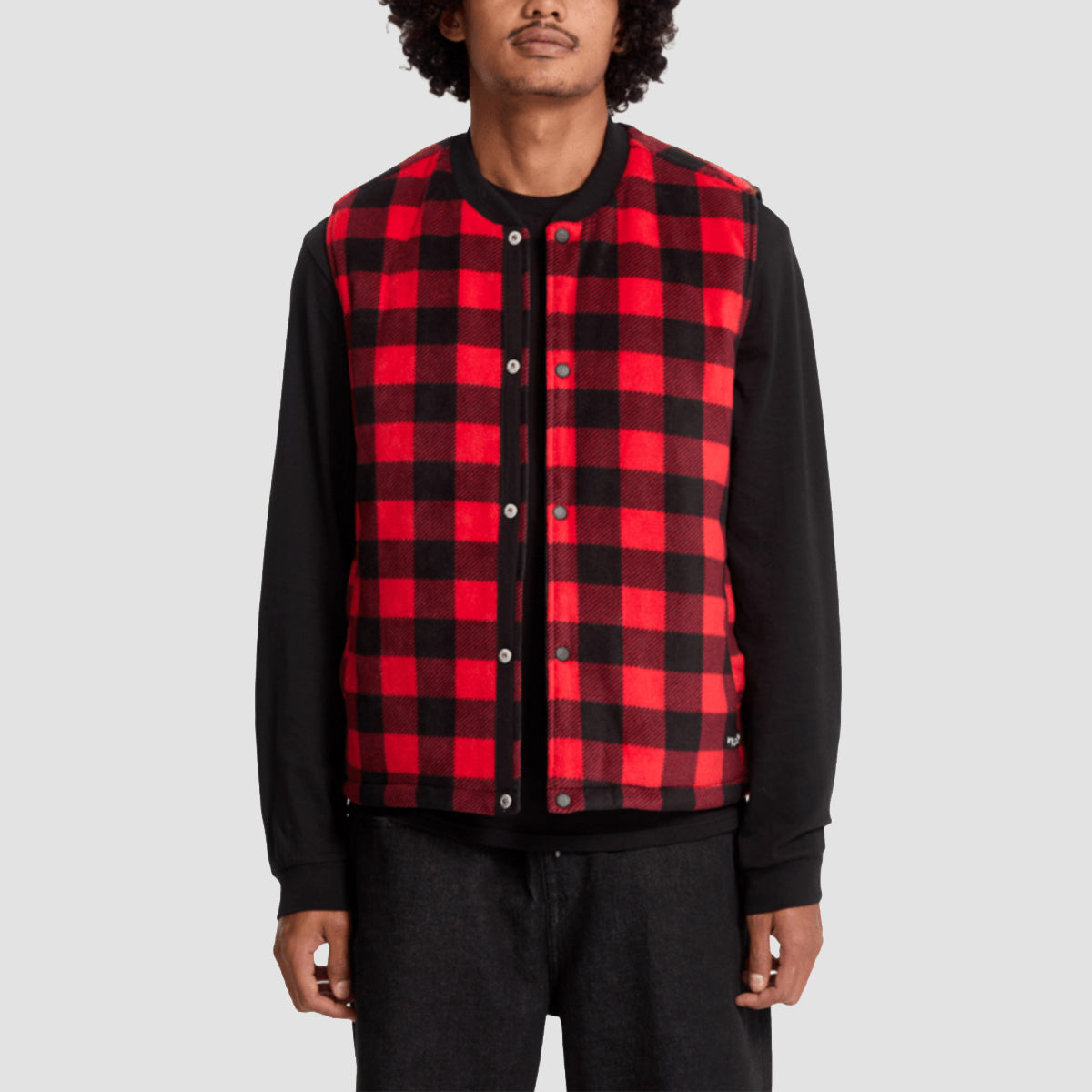 Volcom Bowered Reversible Vest Jacket Lifeguard Red