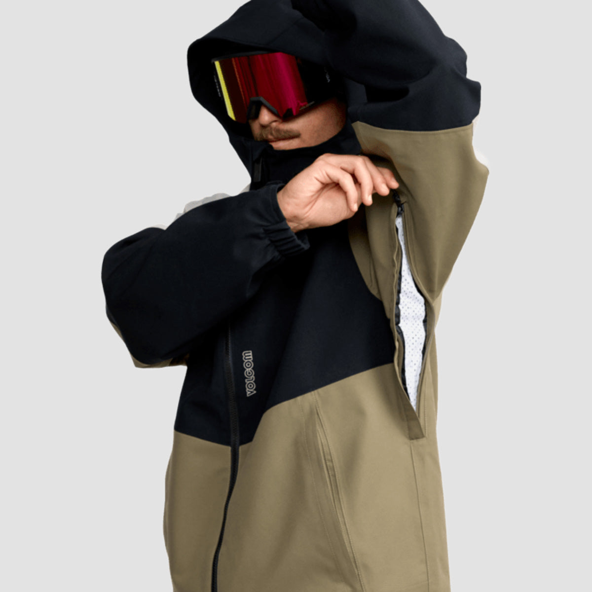 Volcom Brighton 15K Full Zip Snow Jacket Military