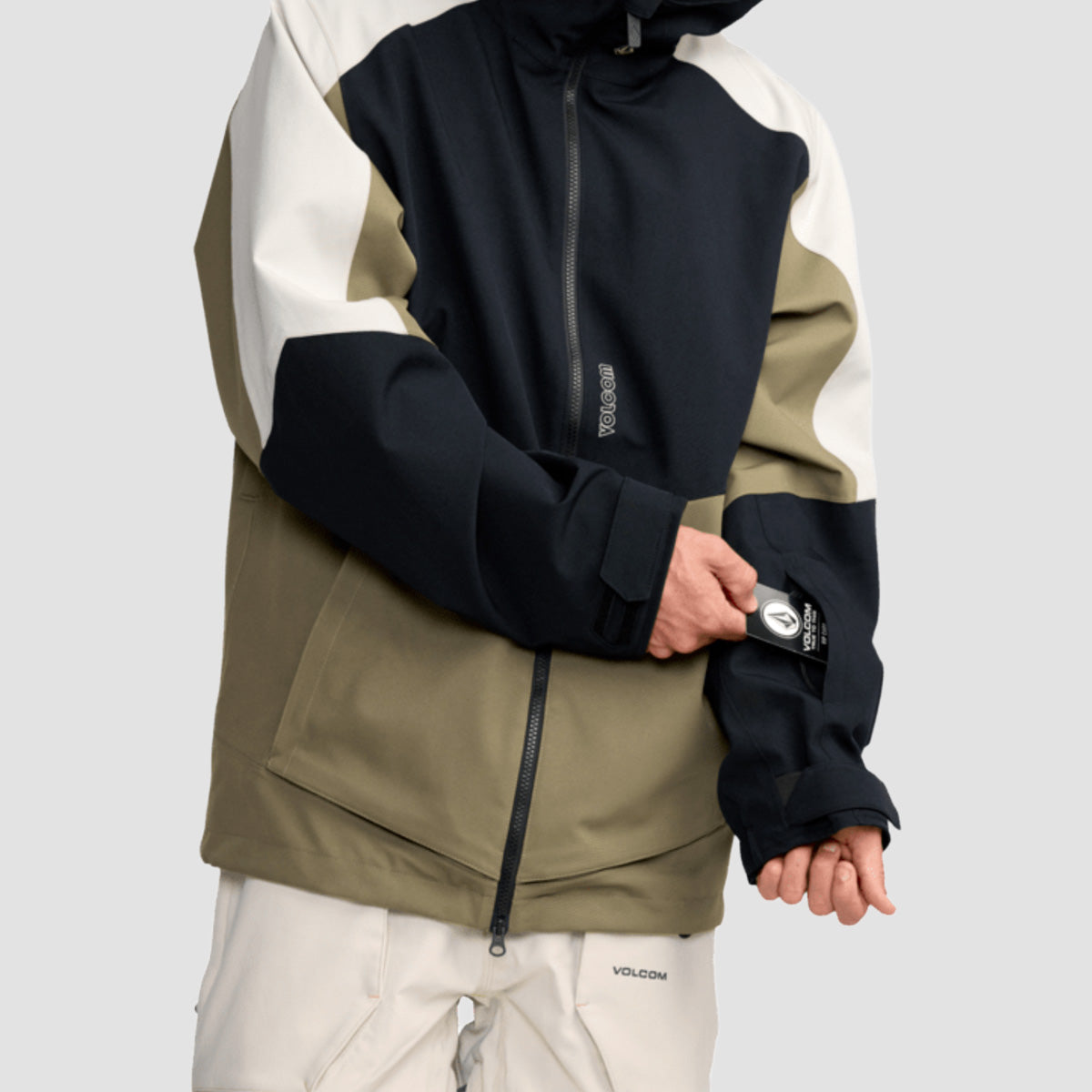 Volcom Brighton 15K Full Zip Snow Jacket Military