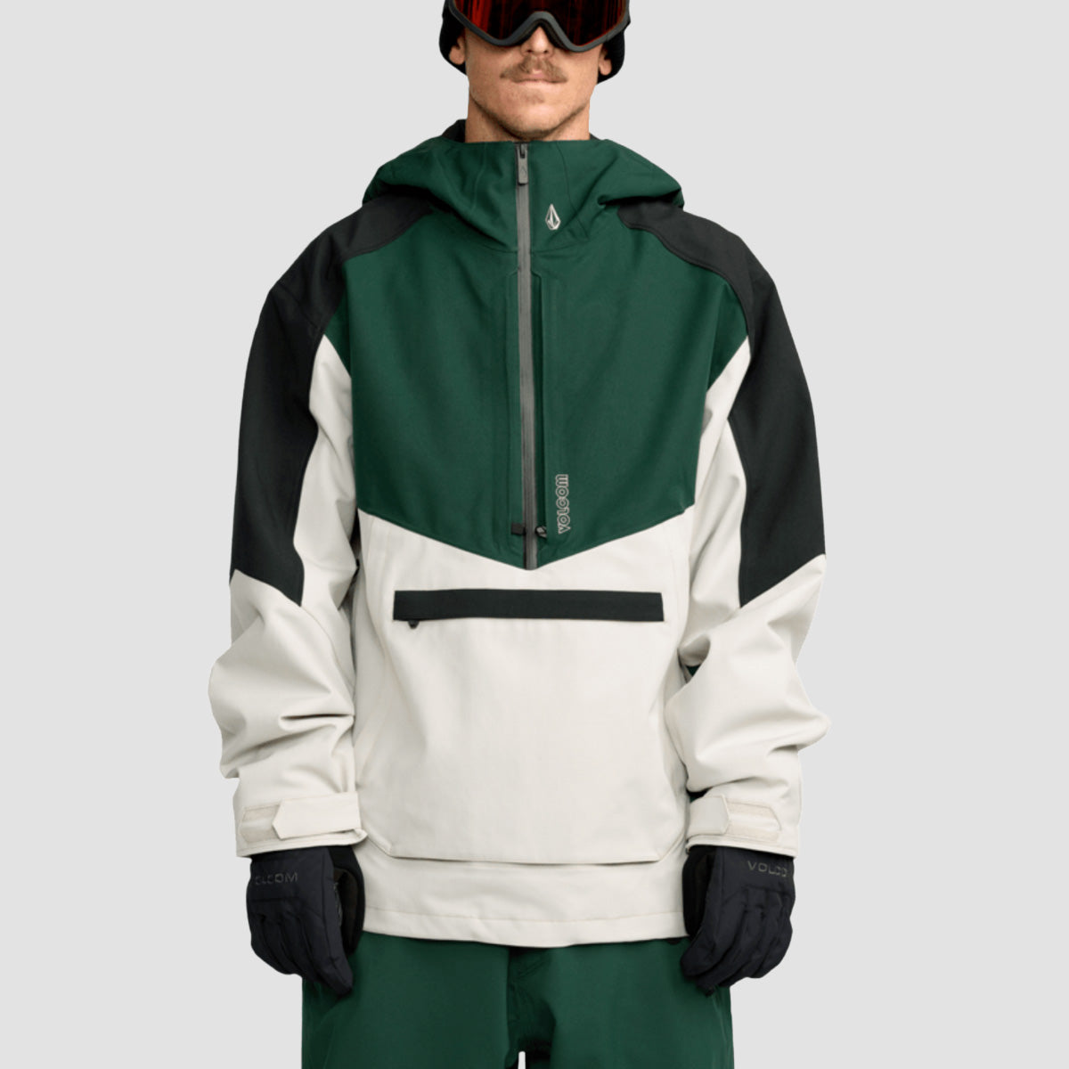 Volcom Brighton Pullover 15K Snow Jacket Stone