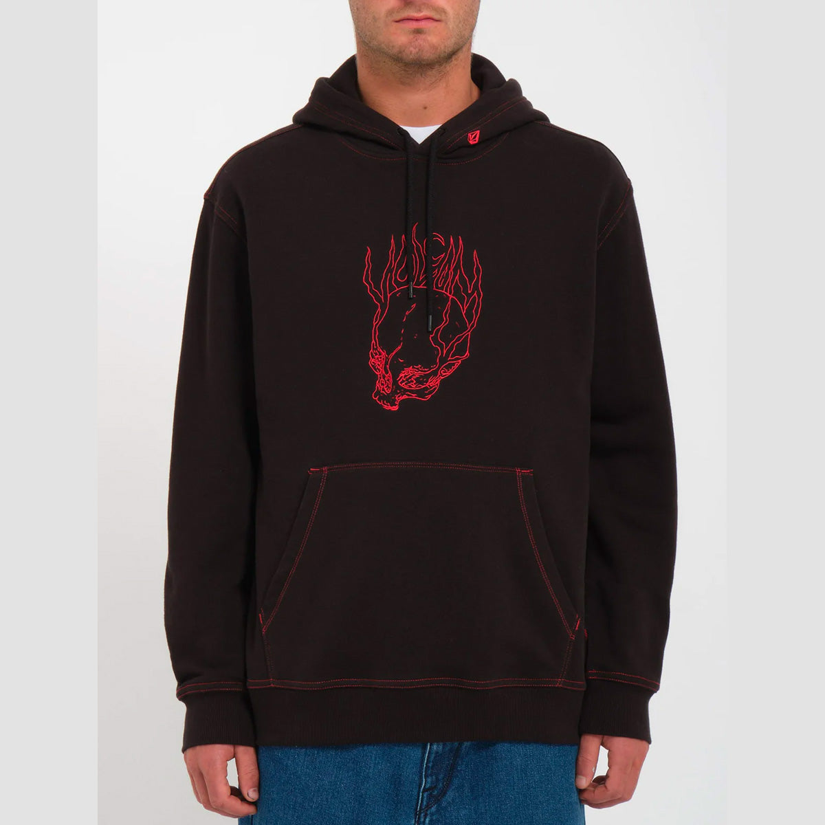 Volcom Burnher Howl At The Moon Pullover Hoodie Black