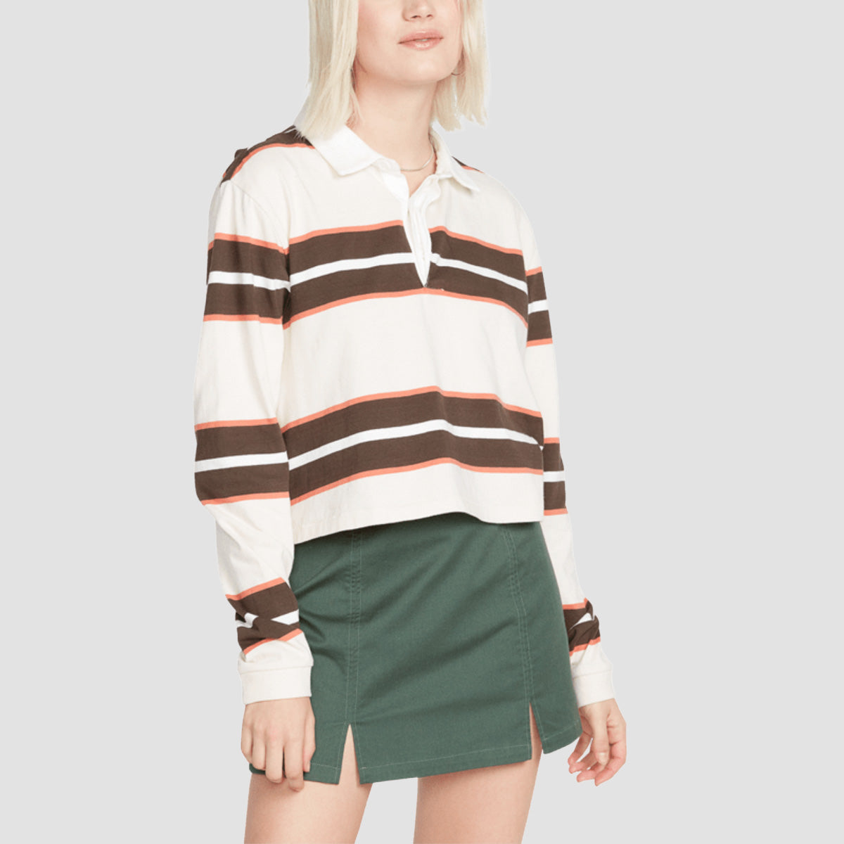 Volcom Coco Ho Longsleeve Polo Shirt Espresso - Womens