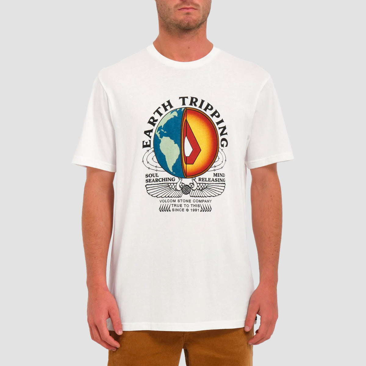 Volcom Earth Tripper FTY Section T-Shirt Off White