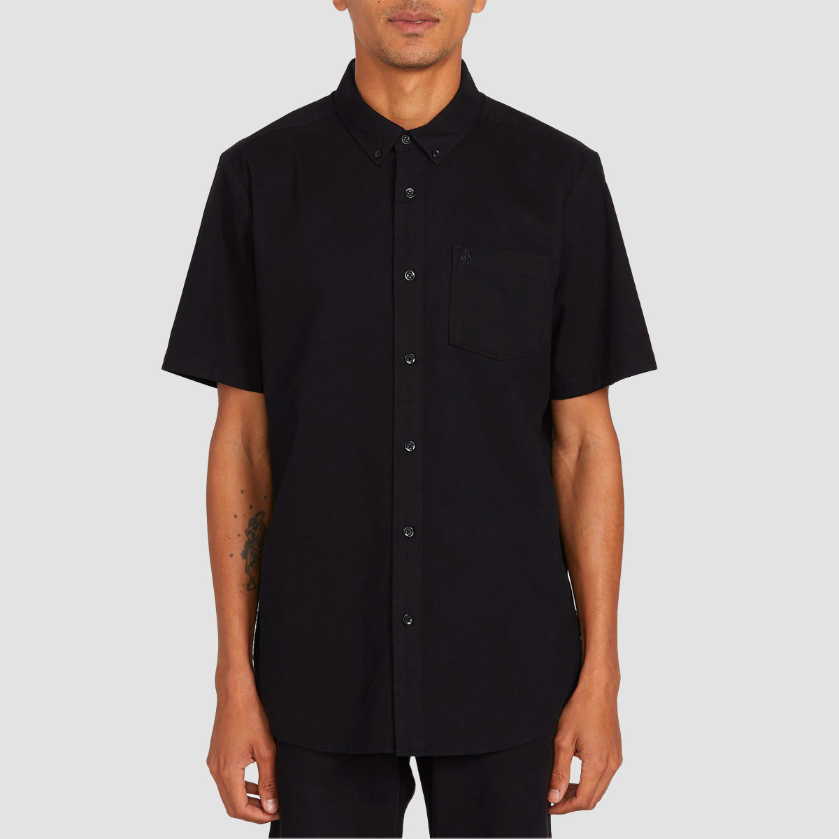 Volcom Everett Oxford Short Sleeve Shirt New Black