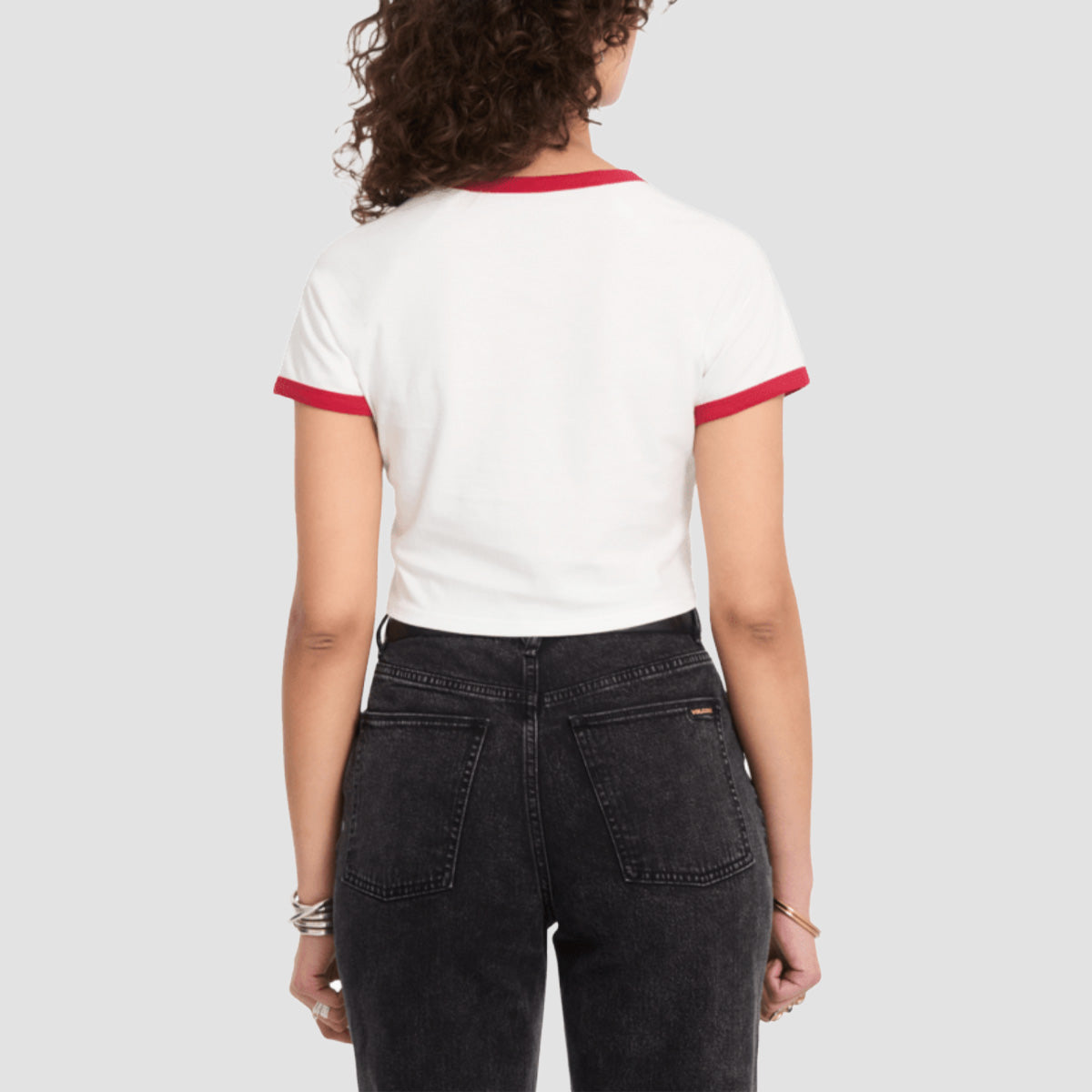 Volcom FA Mickey Mason Crop T-Shirt Off White - Womens