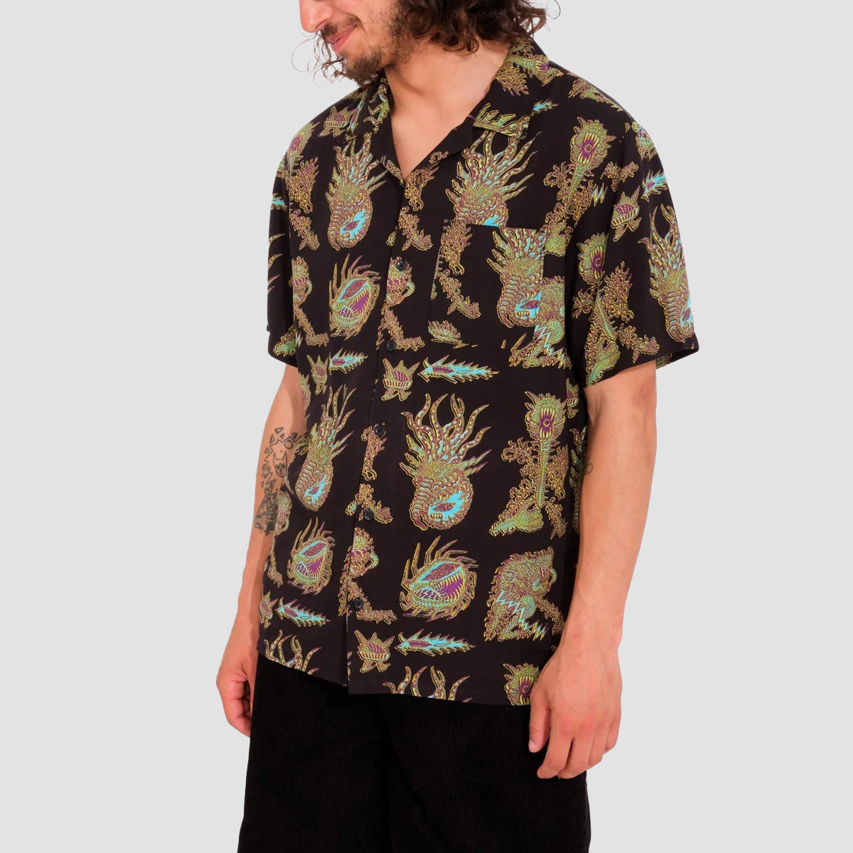 Volcom FA Tetsunori Short Sleeve Shirt  Black