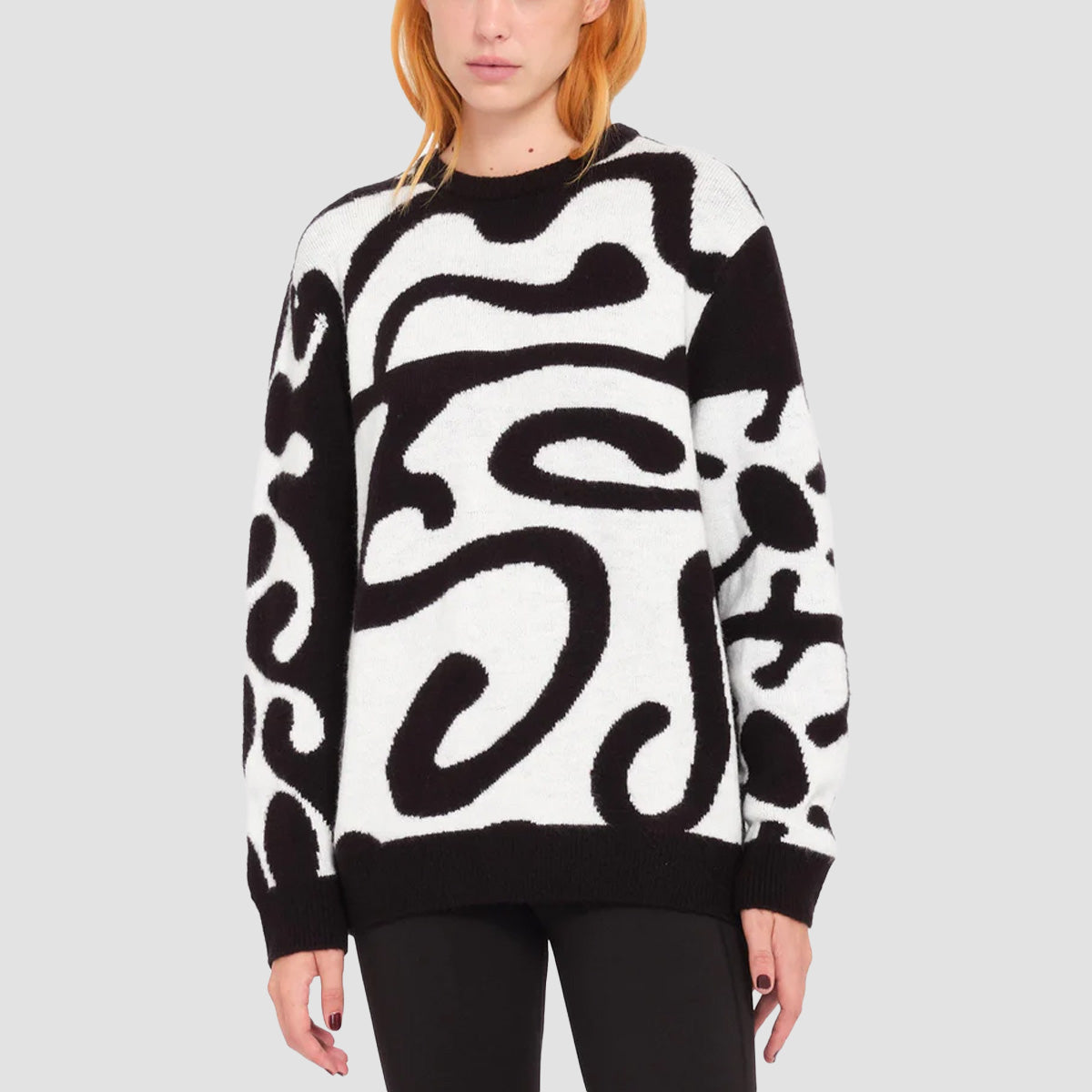 Volcom FA Zephyr Sweater Black White - Womens