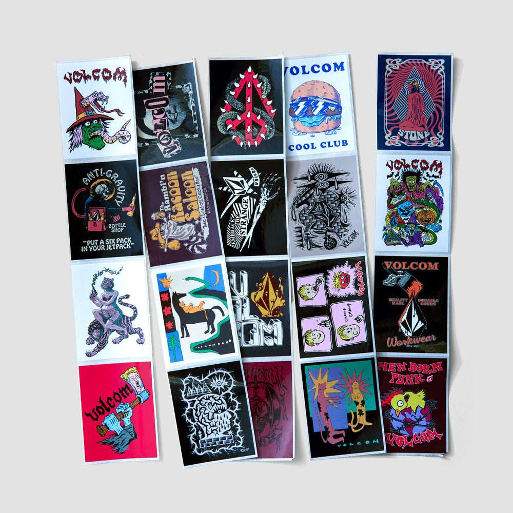 Volcom FA25 Stickers 20 Pack
