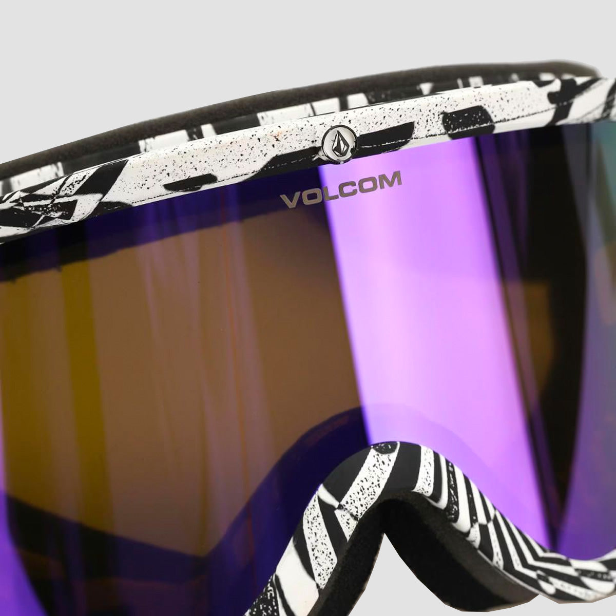 Volcom Footprints Snow Goggles Op Art/Purple Chrome + Bonus Lens Yellow