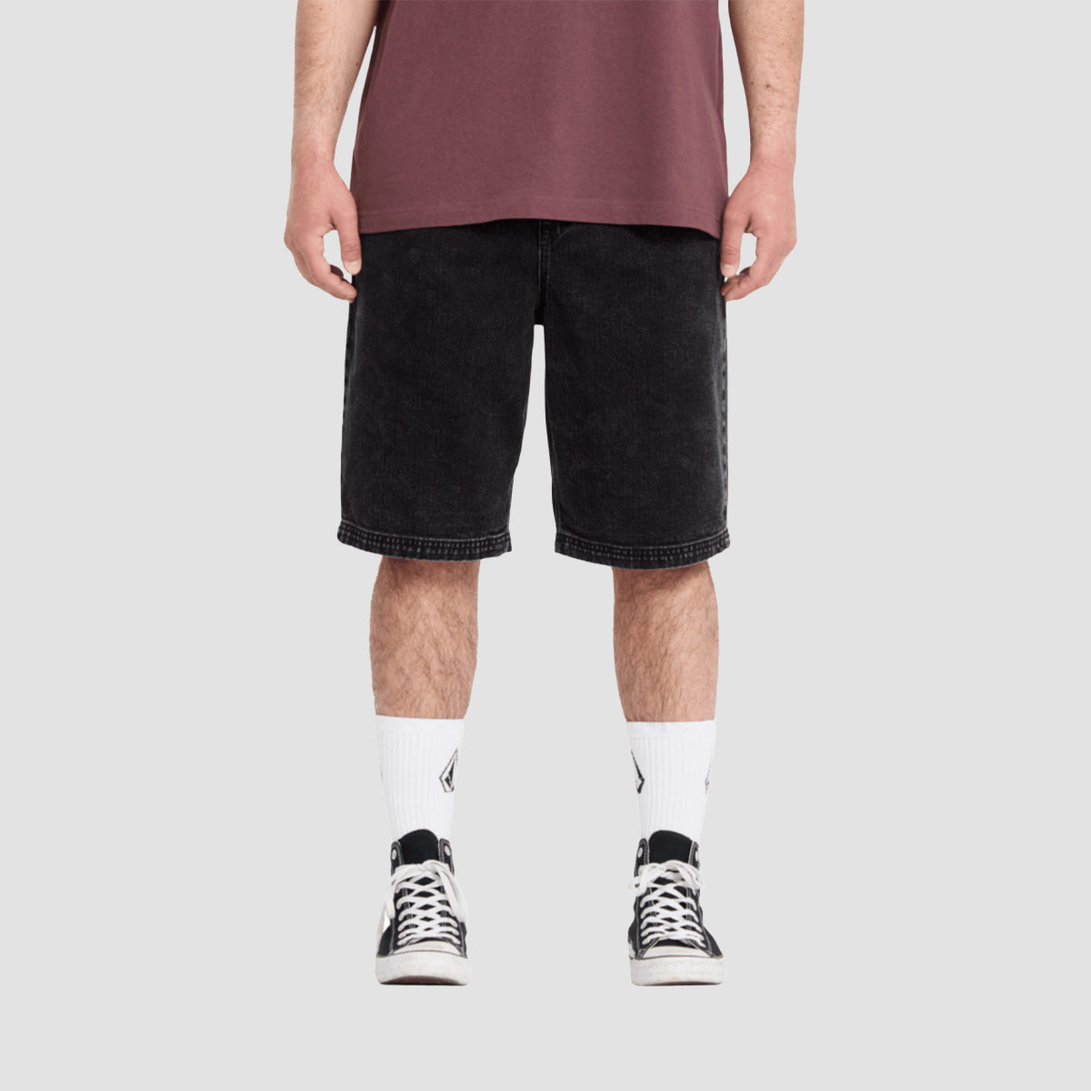 Volcom Freazy EW 22" Denim Shorts Blackity Black