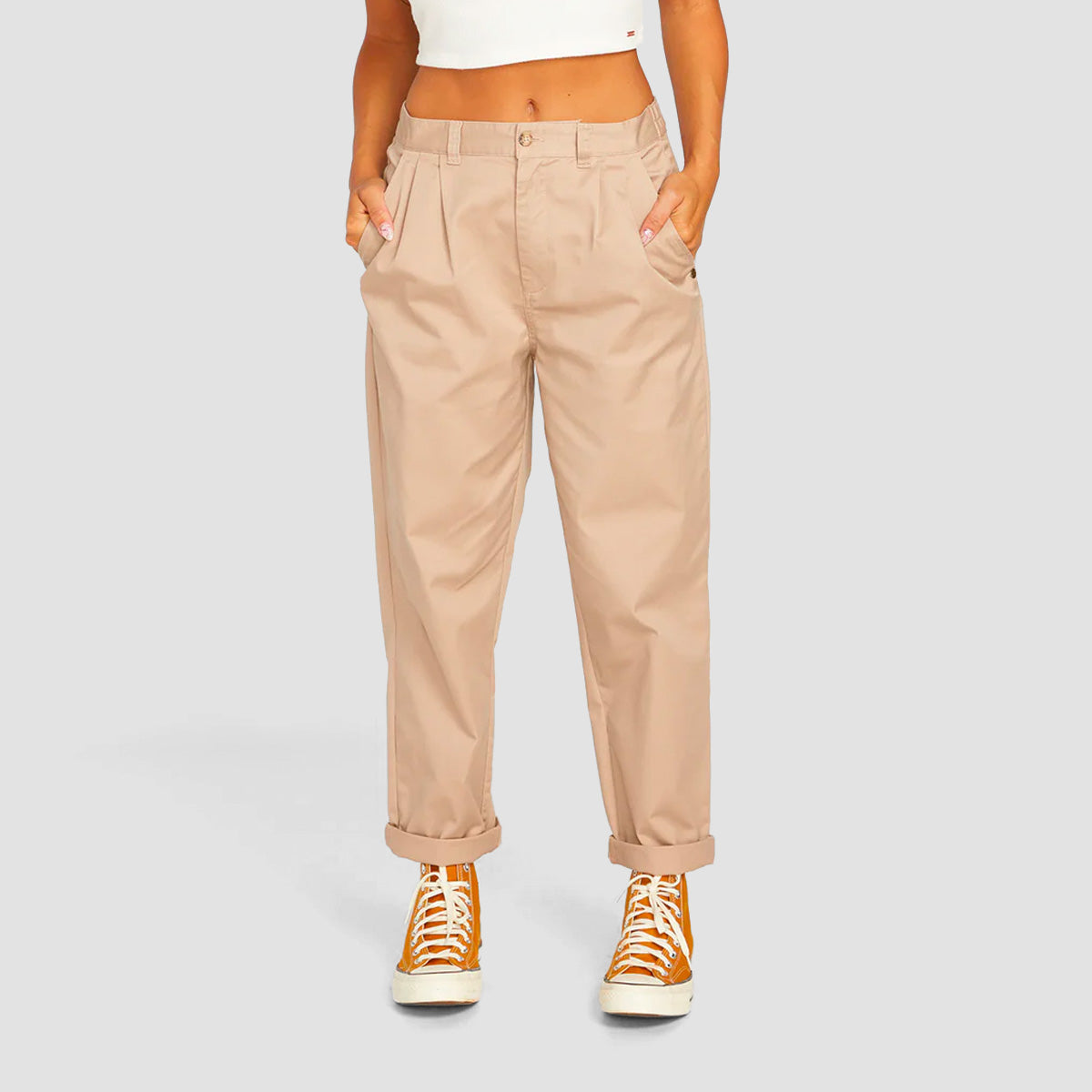 Volcom Frochickie Trousers Taupe - Womens